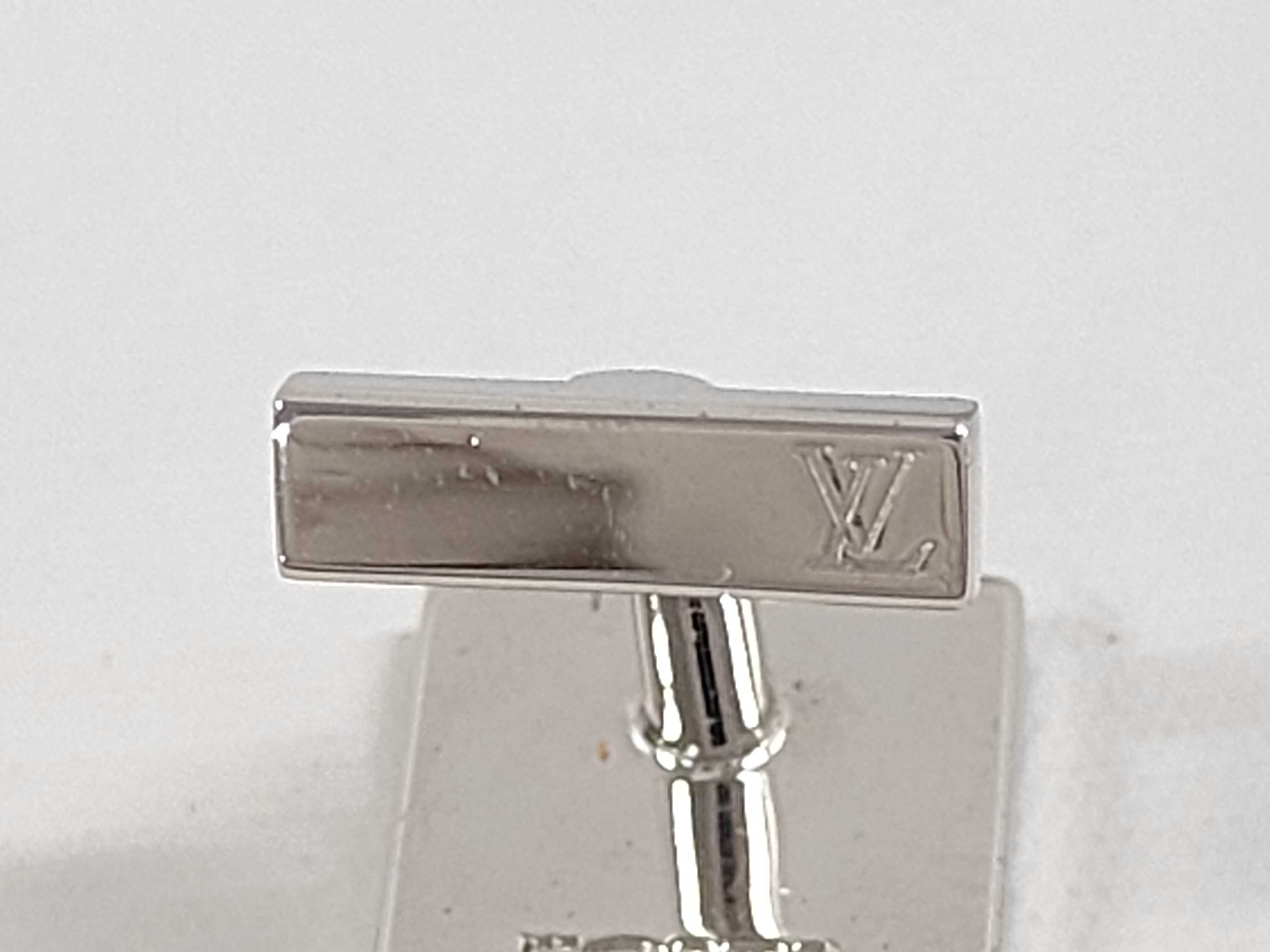 Louis Vuitton Damier 4 Sterling Silver Cufflinks with Case