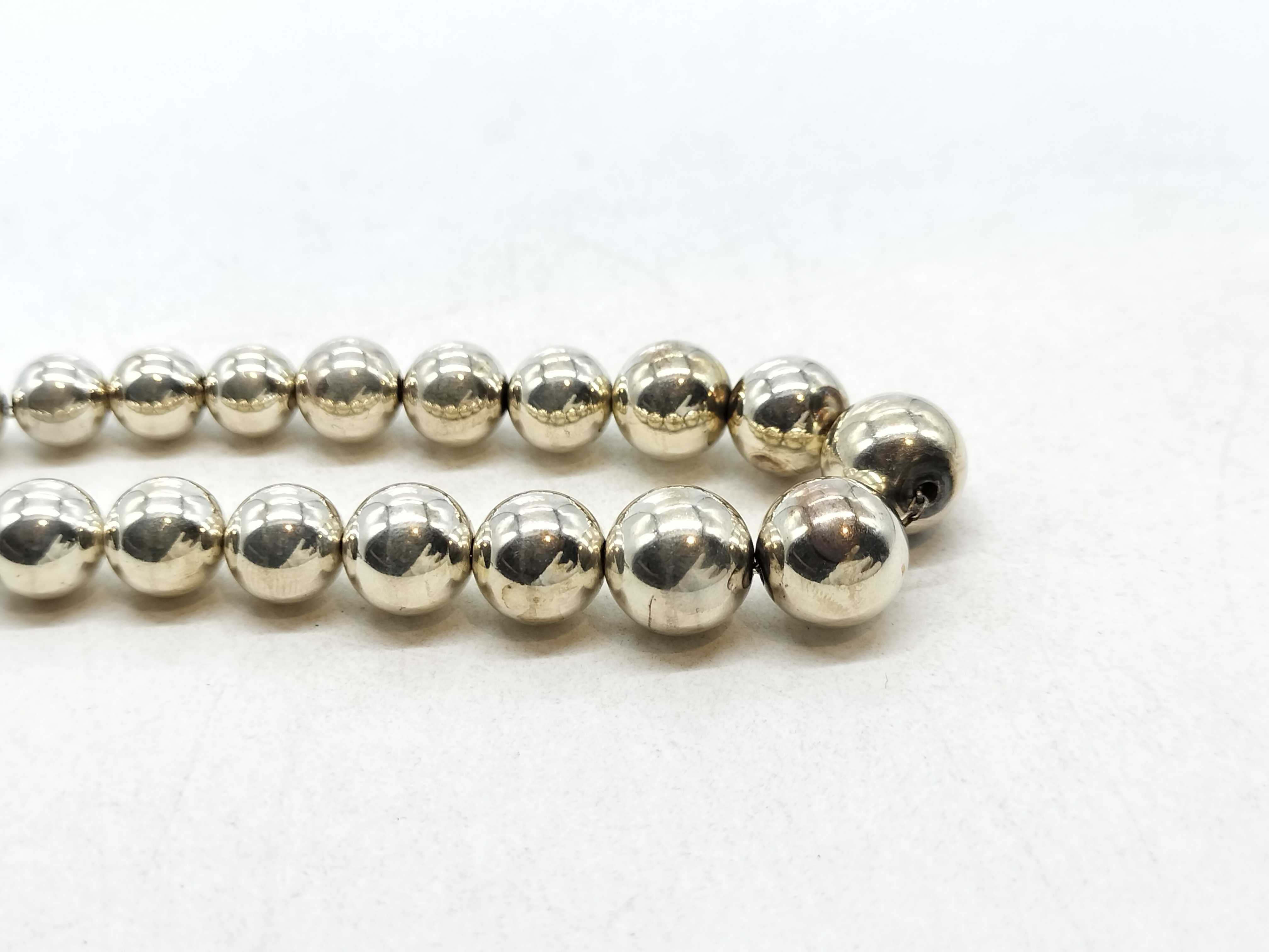 Vintage Tiffany & Co. HardWear Graduated Sterling Silver Bead Necklace