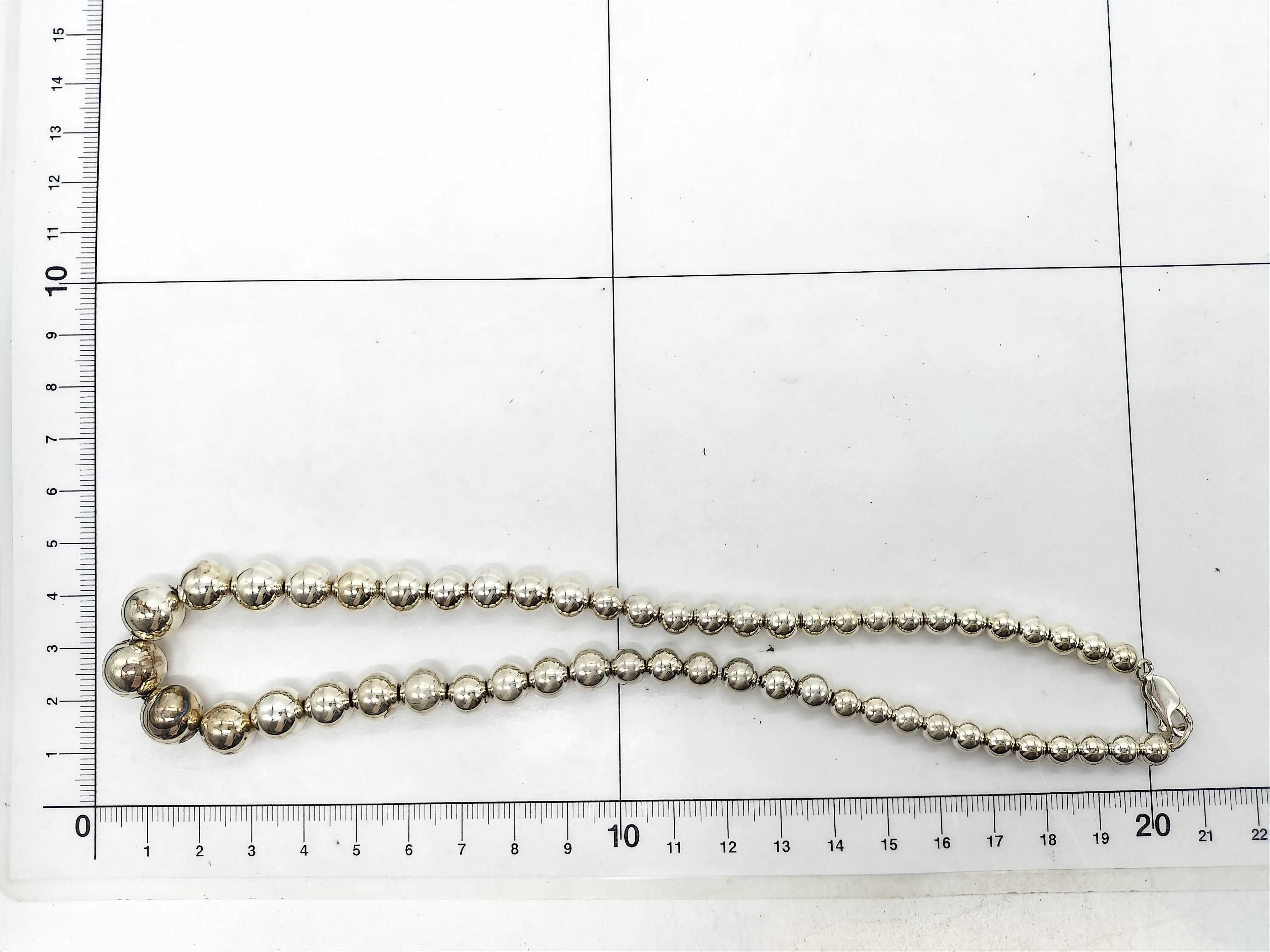 Vintage Tiffany & Co. HardWear Graduated Sterling Silver Bead Necklace