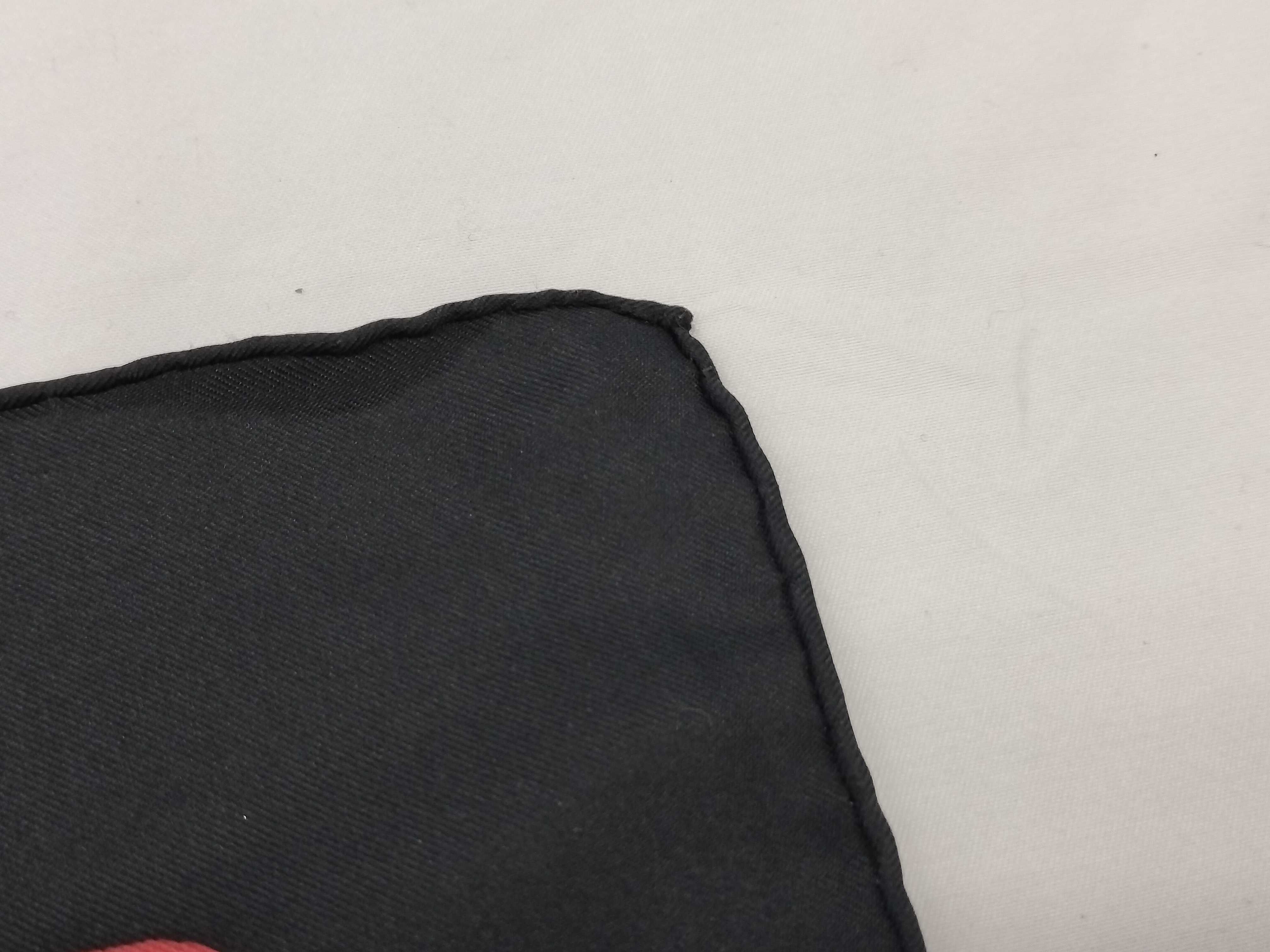 Vintage Hermes Cheval Turc Black and Red Silk Carre 90