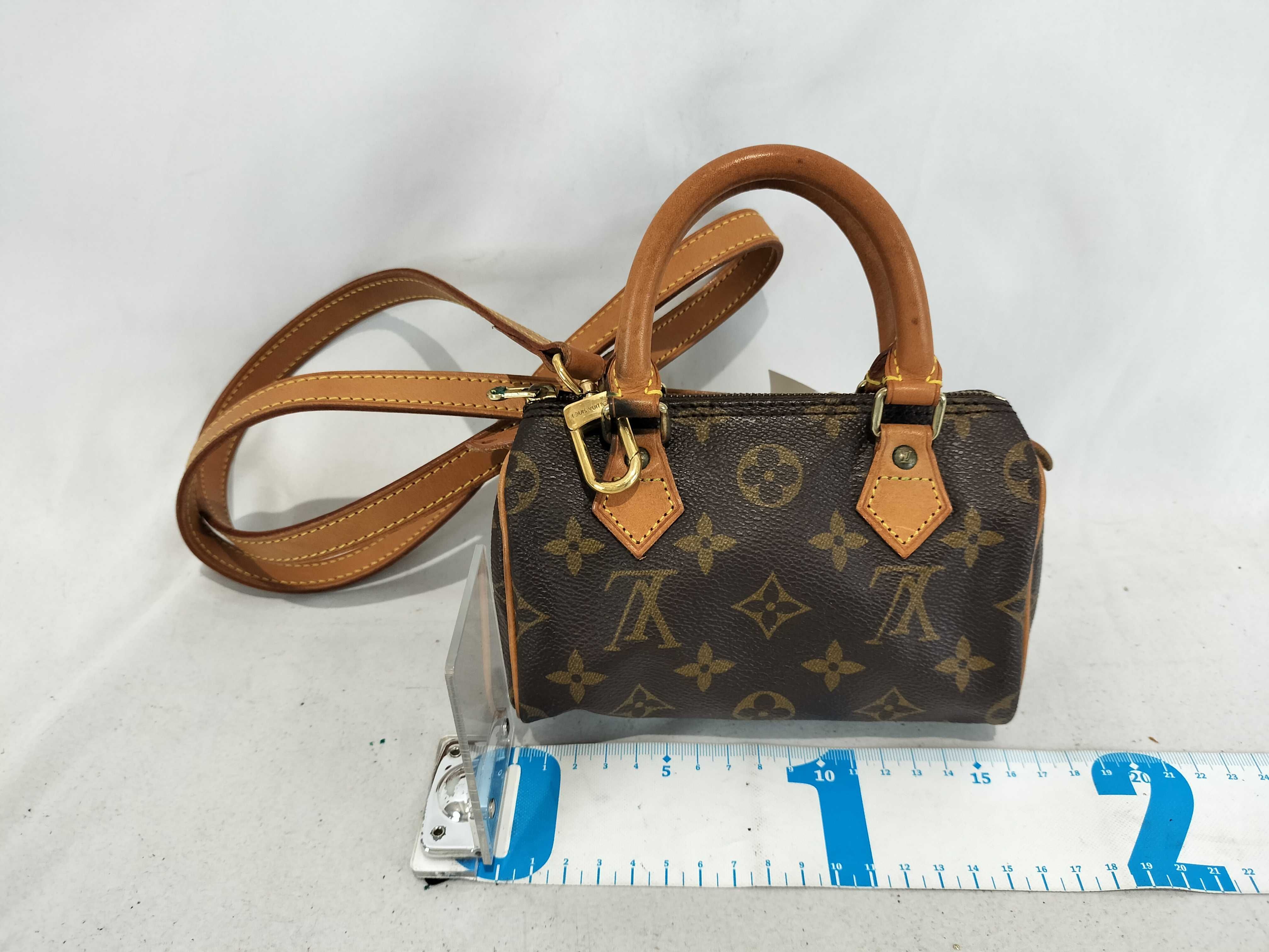 Vintage Louis Vuitton Monogram Mini Speedy Brown Coated Canvas Handbag