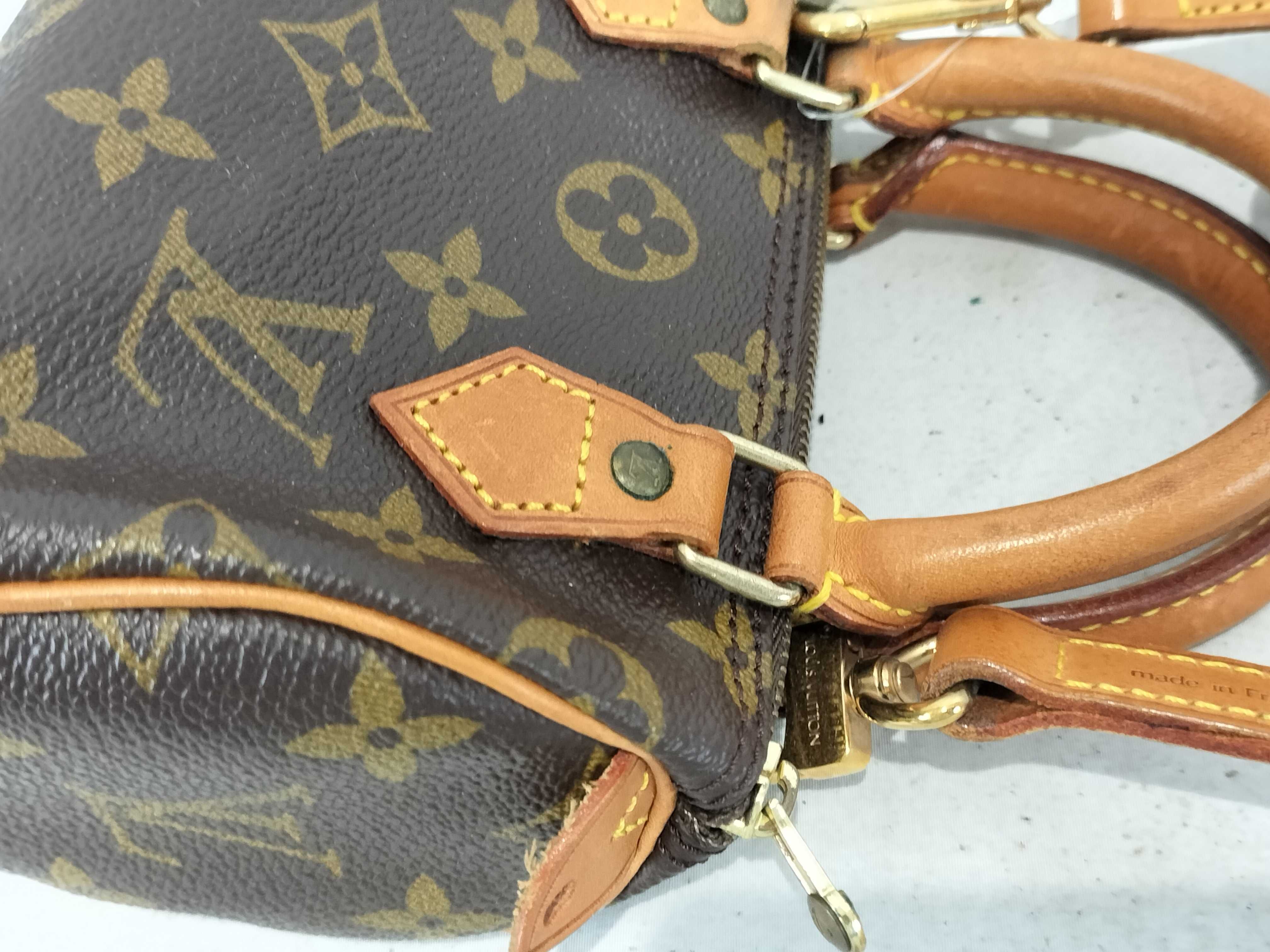 Vintage Louis Vuitton Monogram Mini Speedy Brown Coated Canvas Handbag