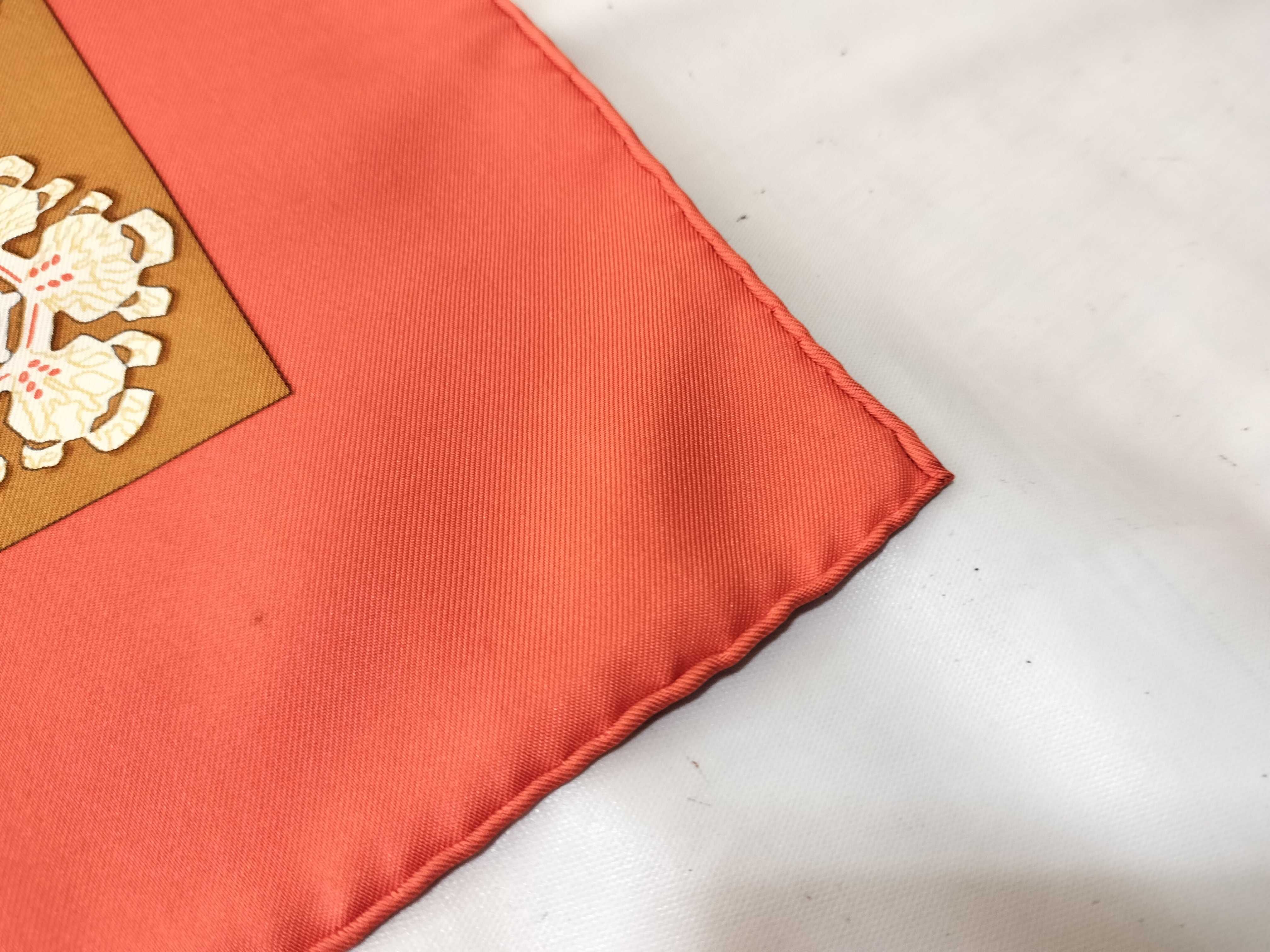 Vintage Hermes Feux de l'Hiver (Winter Fires) Silk Carre 90