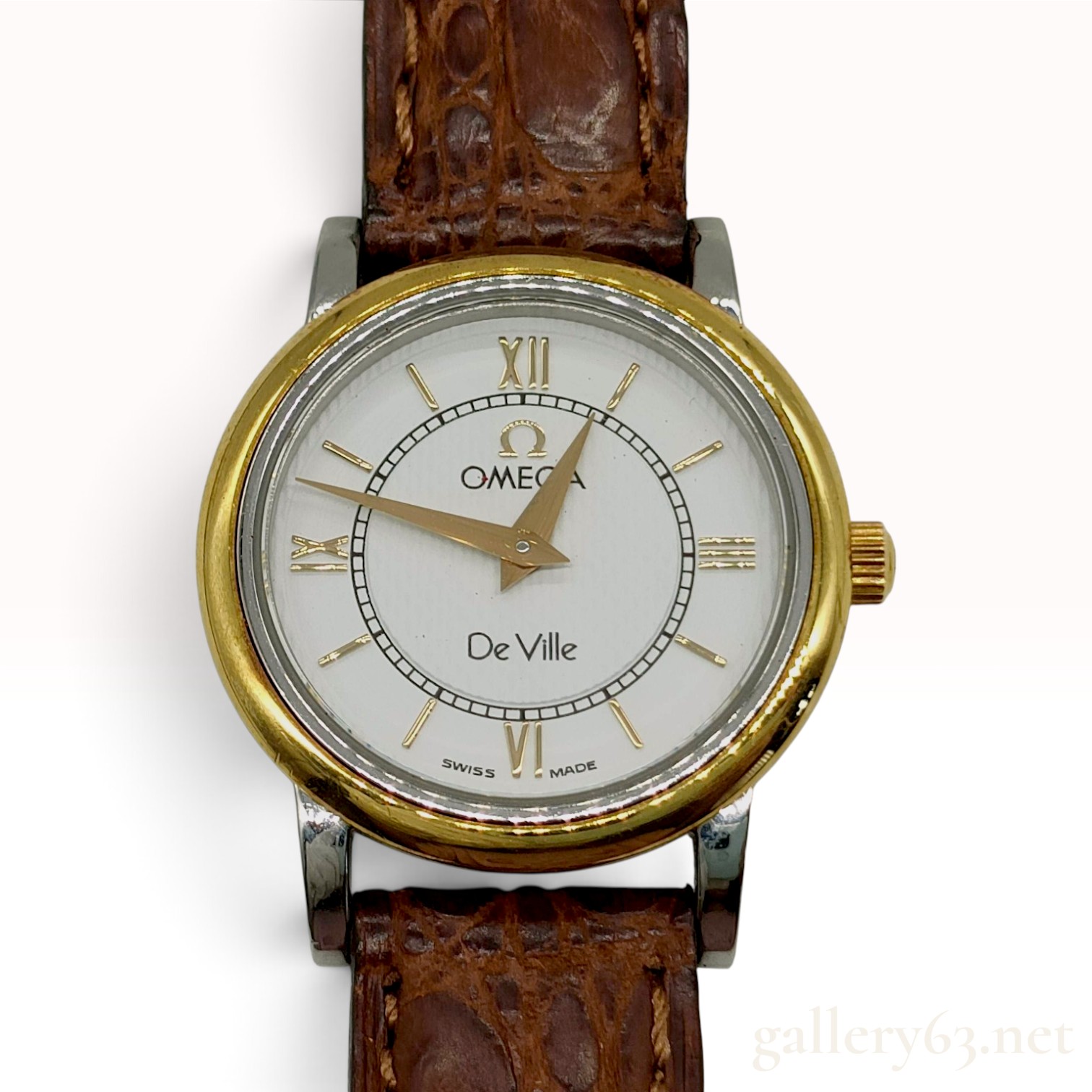 Vintage Omega De Ville Two-Tone Stainless Steel Ladies Wristwatch