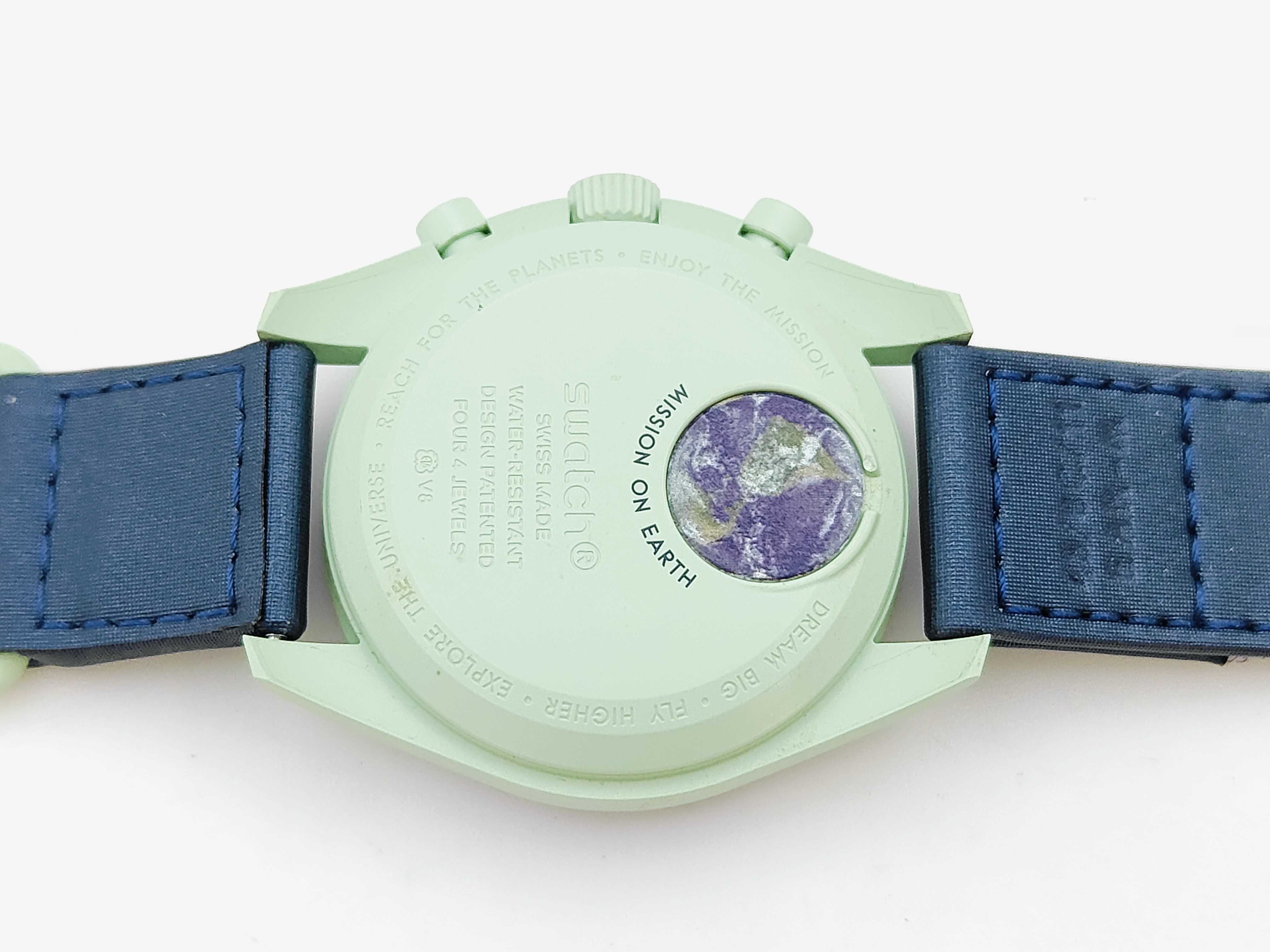 Omega x Swatch MoonSwatch Mission on Earth Bioceramic Wristwatch with Extra Bracelet