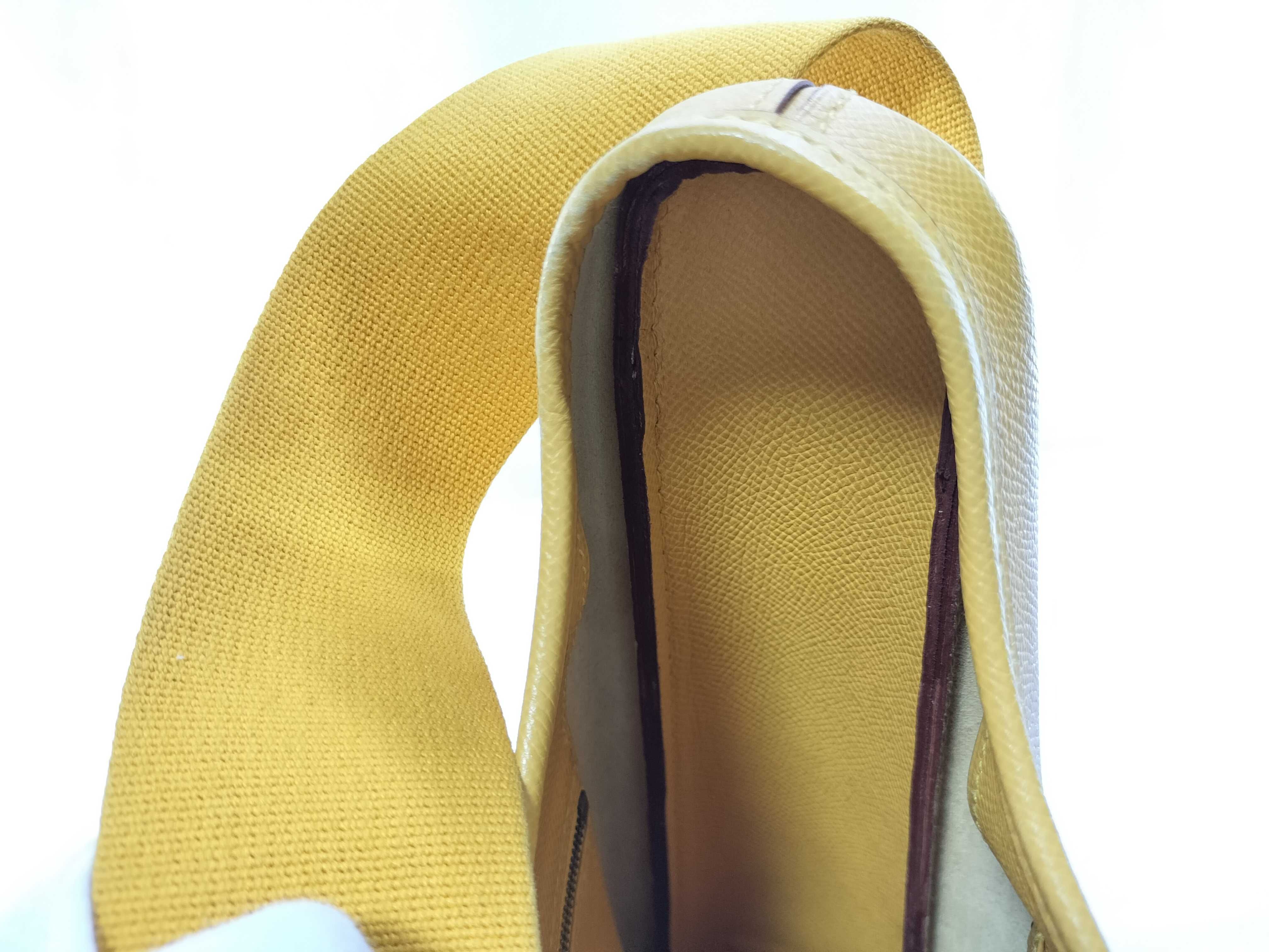 Vintage Hermes Tsako Yellow Epsom Leather Shoulder Bag