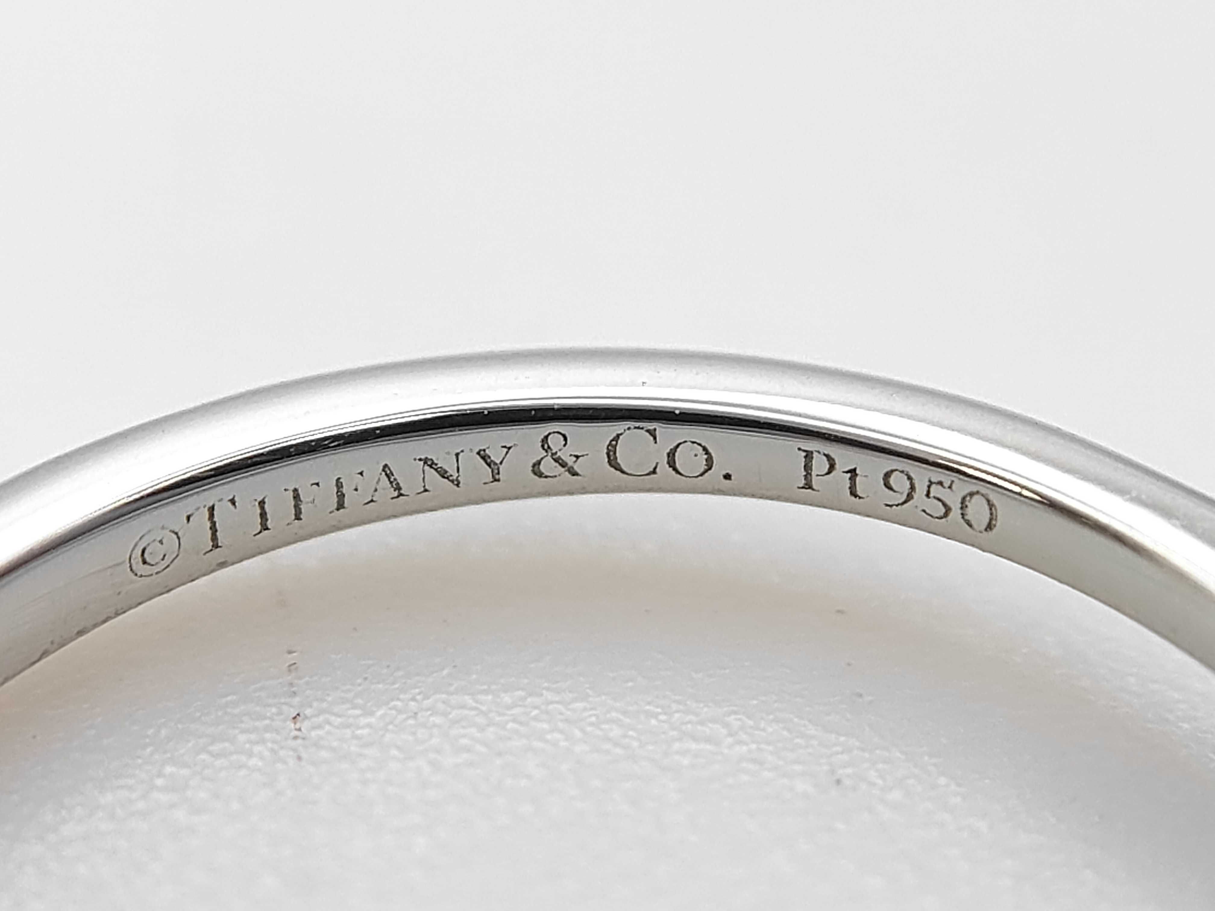 Tiffany & Co. Pt950 H-VS2 Diamond Solitaire Ring with Box and Certificate