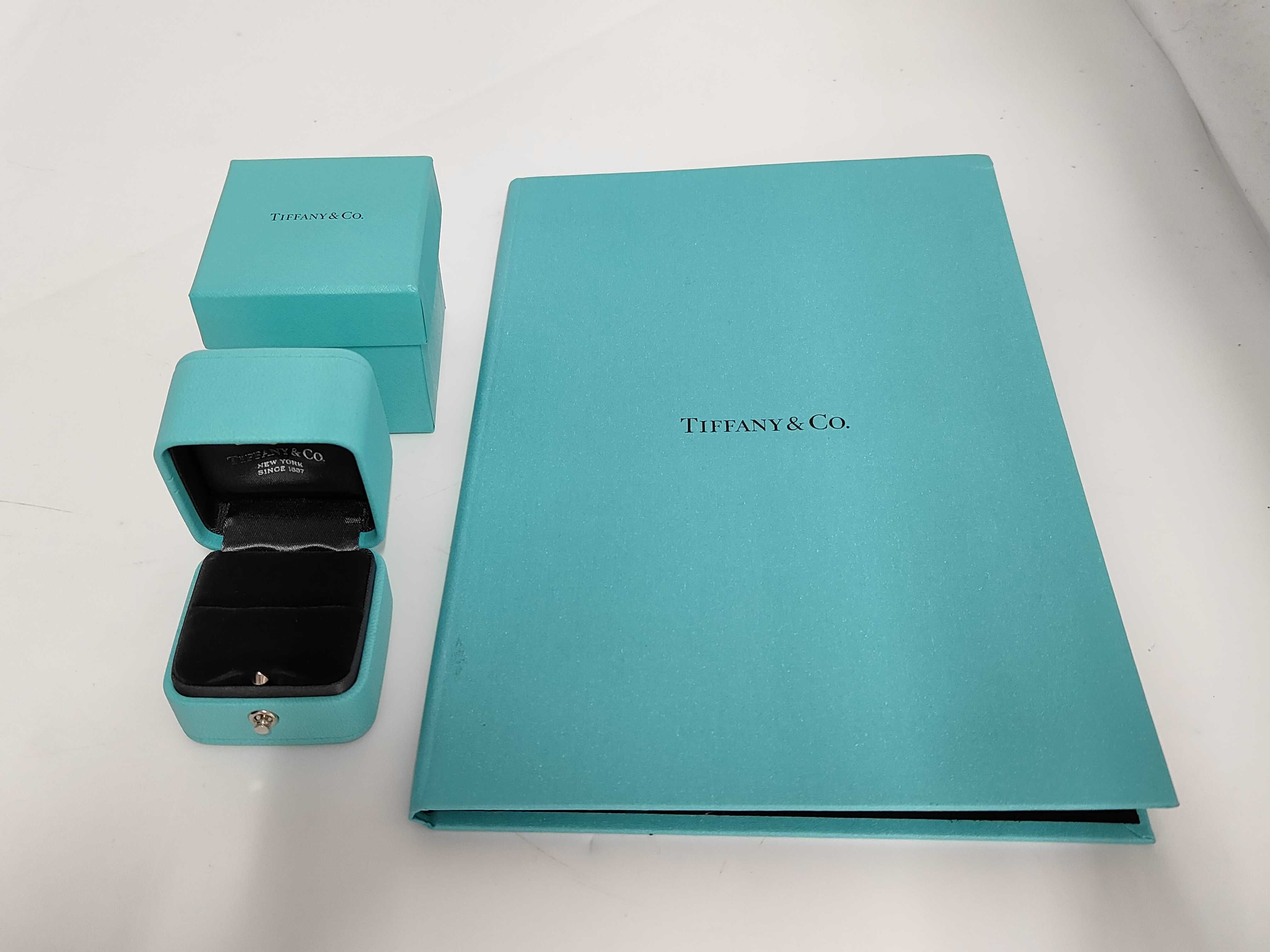 Tiffany and Co. I-VS1-3EX-NONE Platinum and 0.19ct Diamond Ring with Box and Certificate
