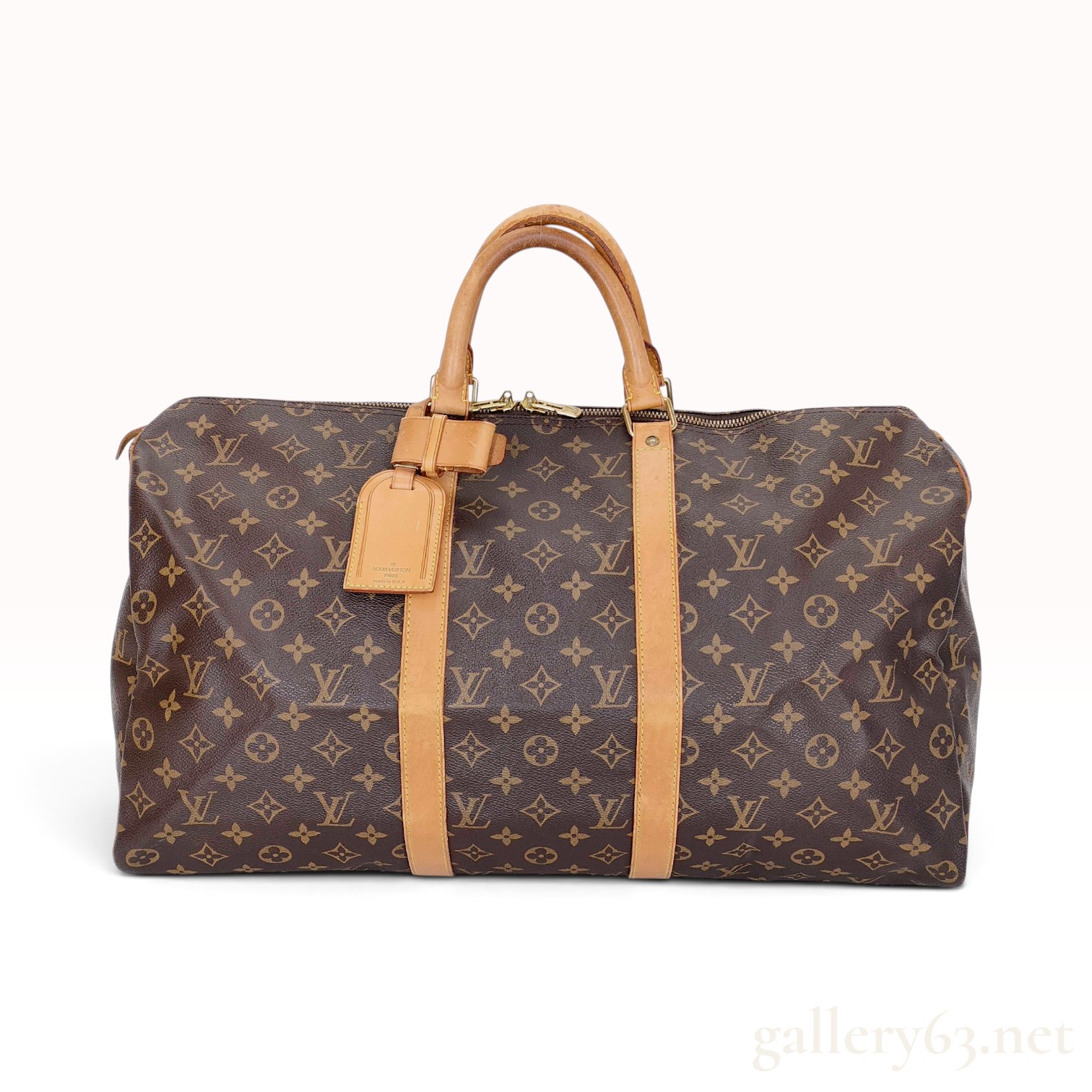 Vintage Louis Vuitton Monogram Keepall 55 Canvas Travel Bag