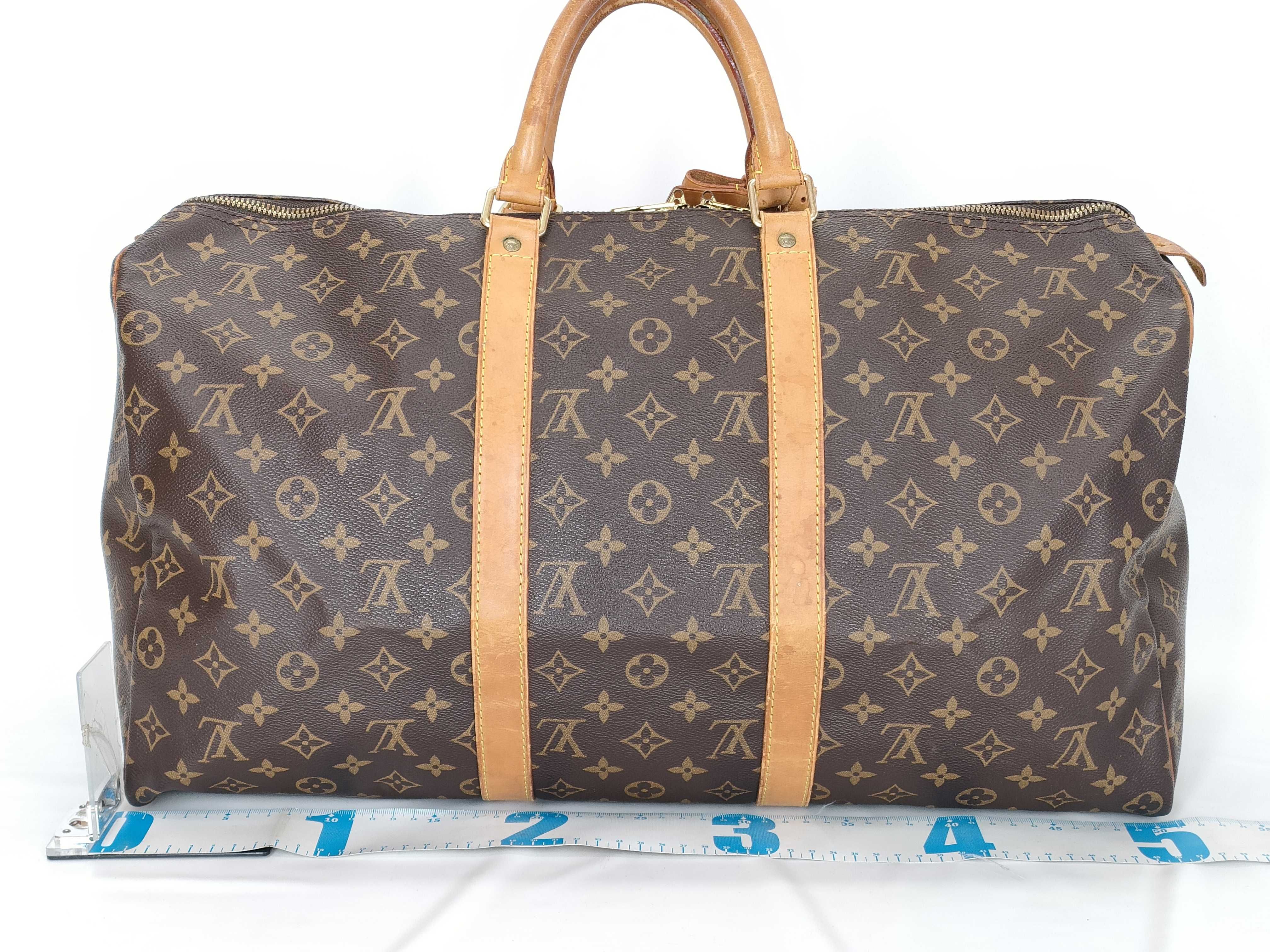 Vintage Louis Vuitton Monogram Keepall 55 Canvas Travel Bag