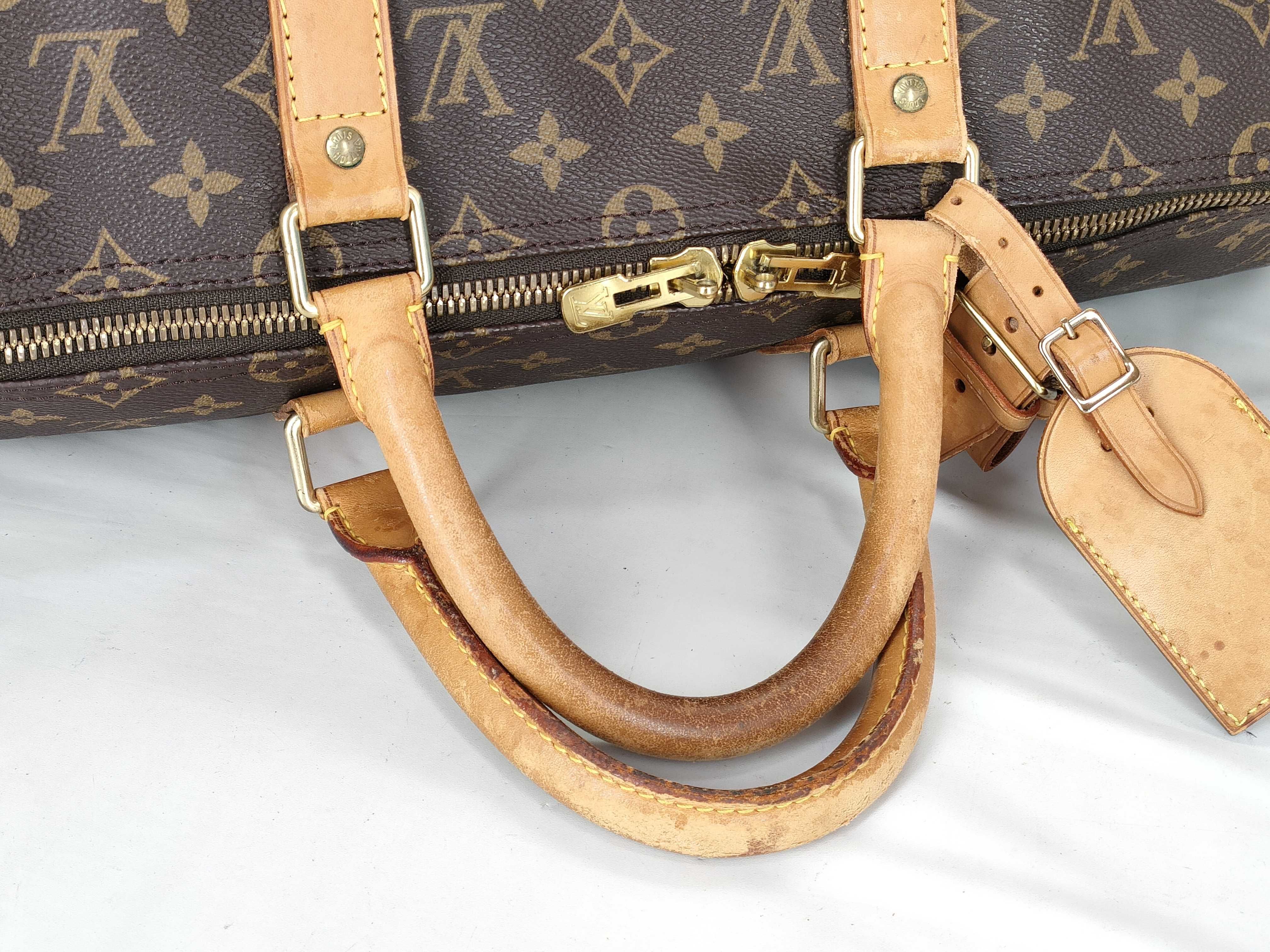 Vintage Louis Vuitton Monogram Keepall 55 Canvas Travel Bag