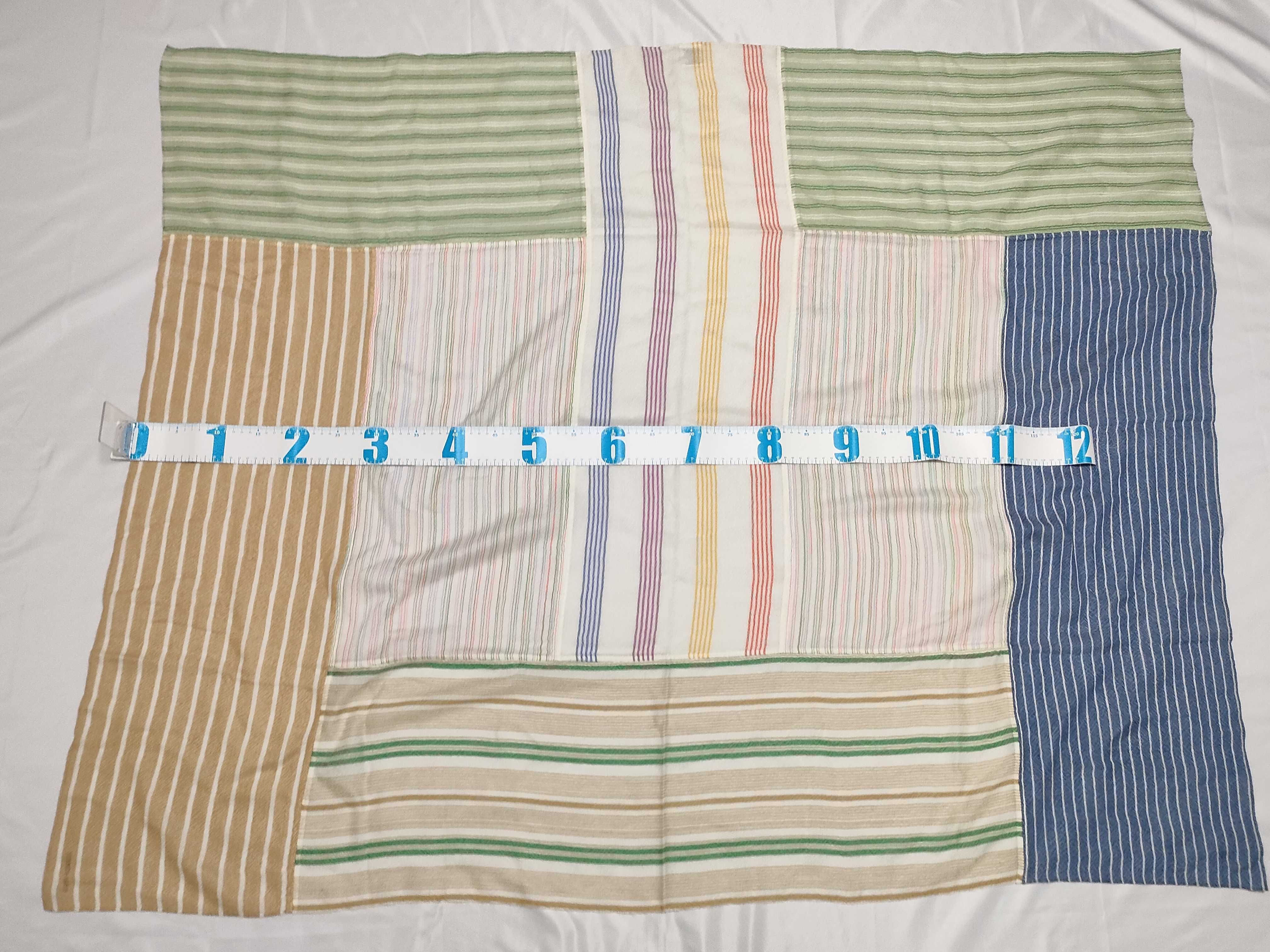 Hermes Patchwork Striped Multi-Color Cashmere Scarf