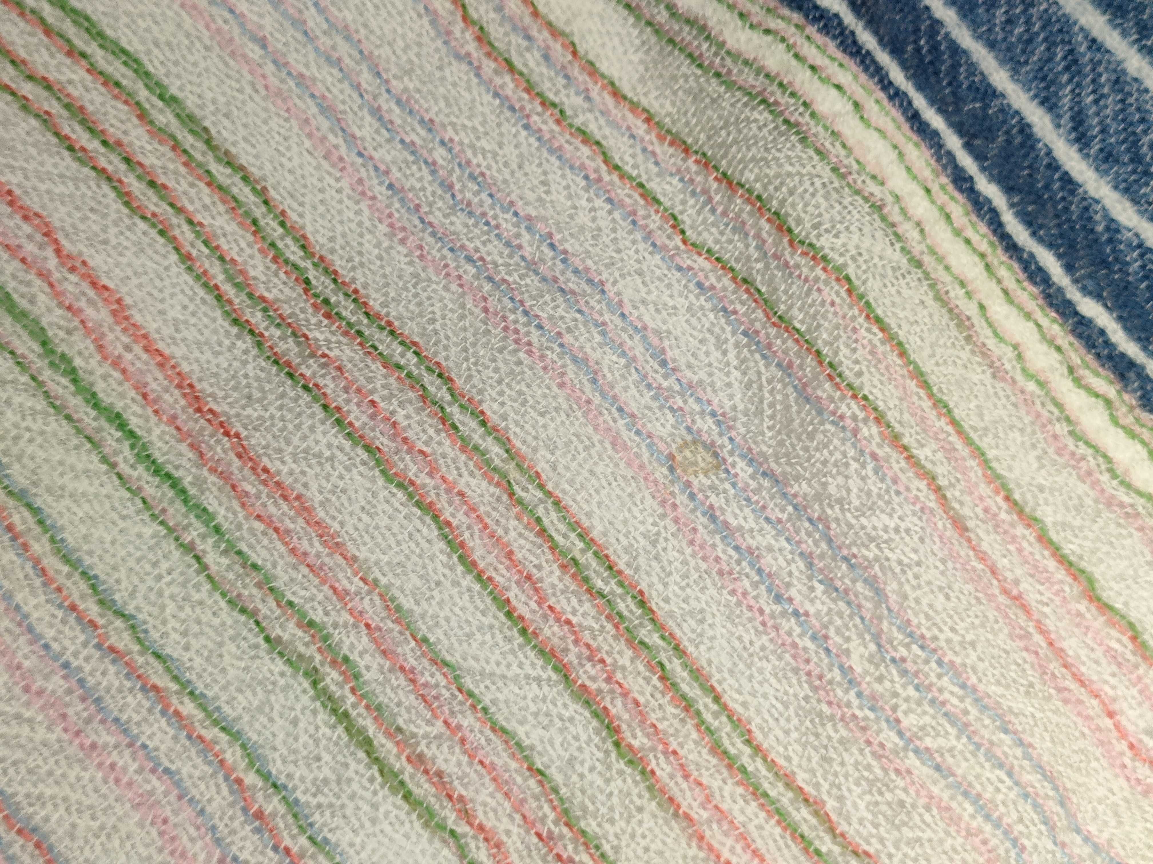 Hermes Patchwork Striped Multi-Color Cashmere Scarf