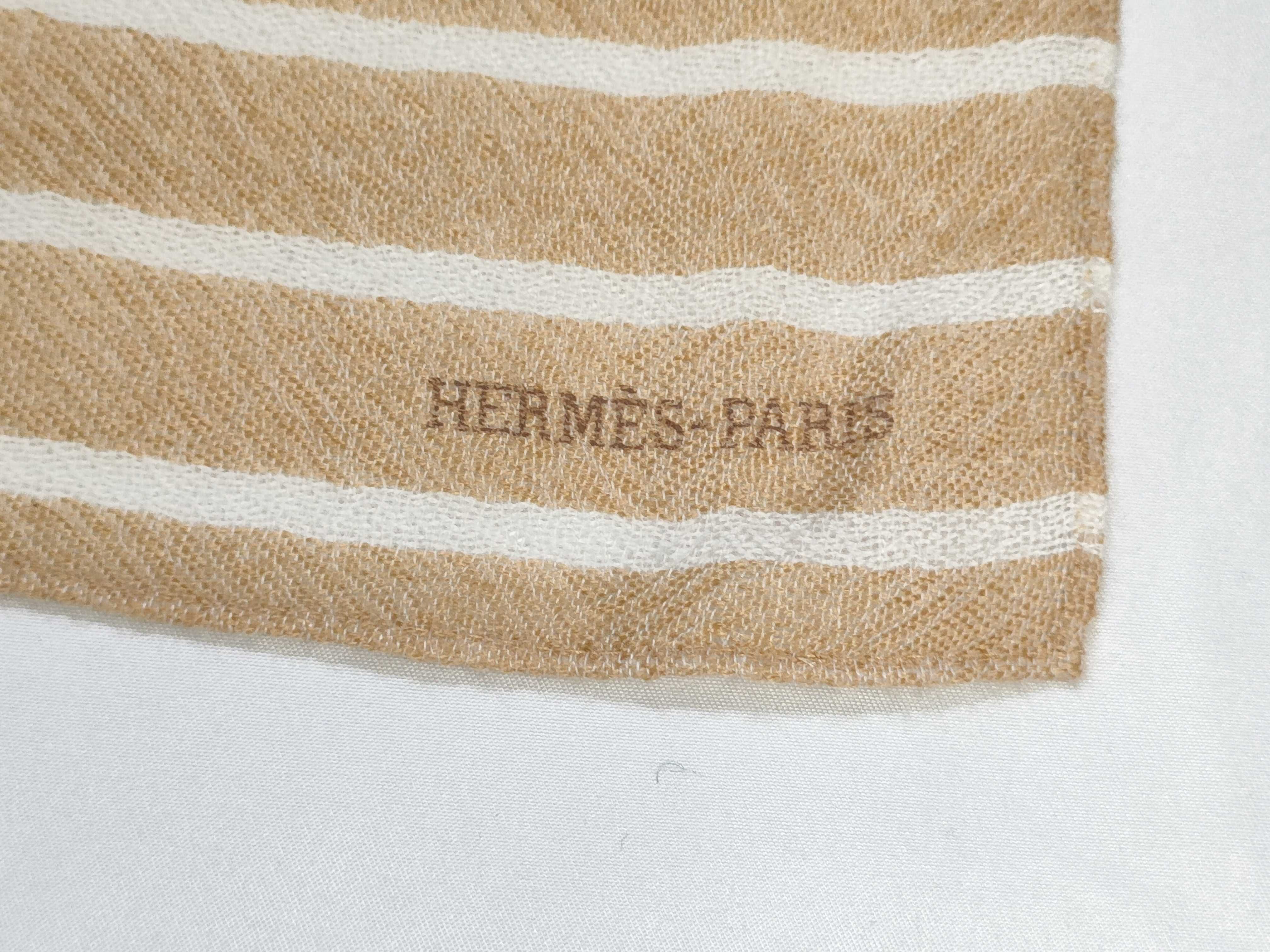 Hermes Patchwork Striped Multi-Color Cashmere Scarf