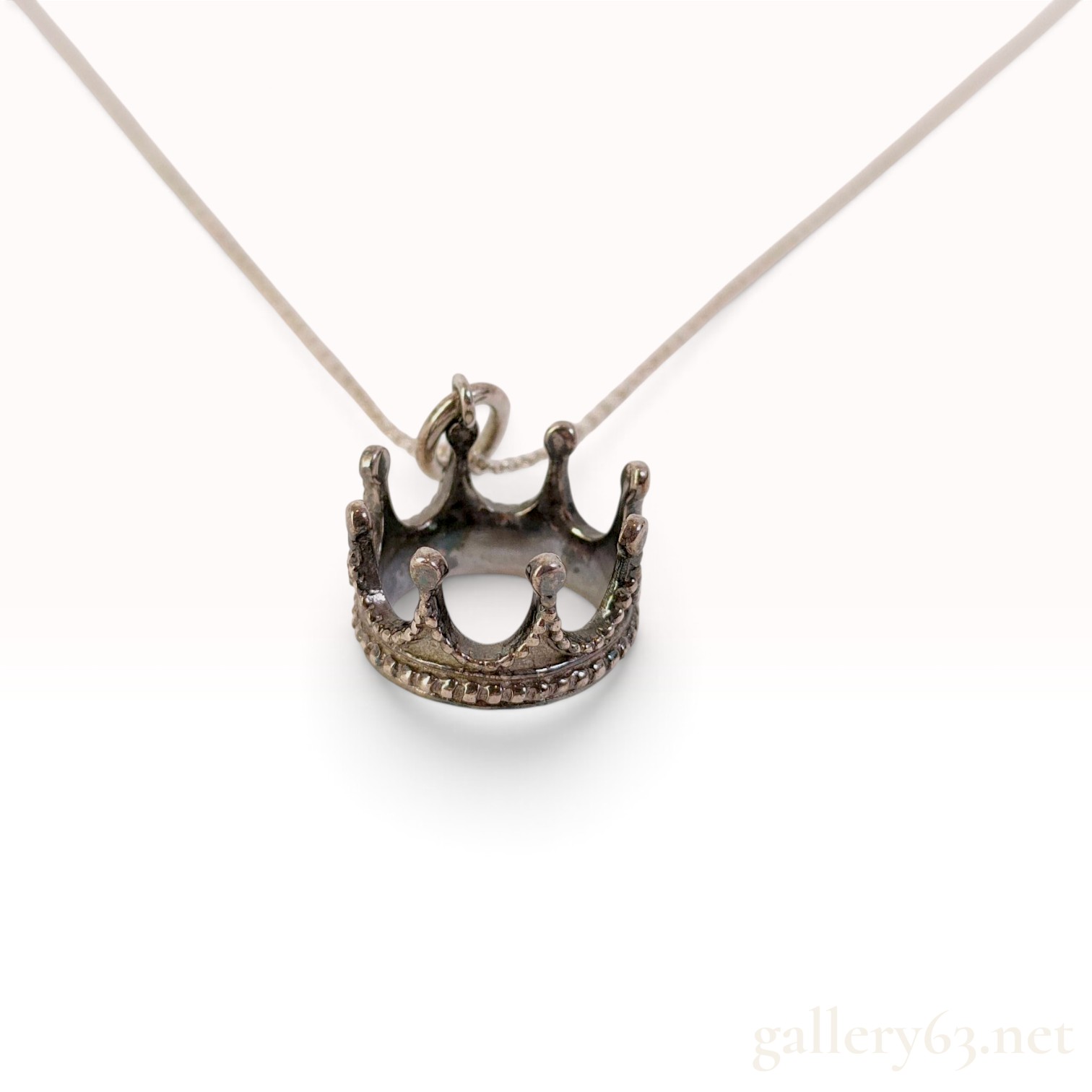 Tiffany & Co. Crown Sterling Silver Pendant Necklace