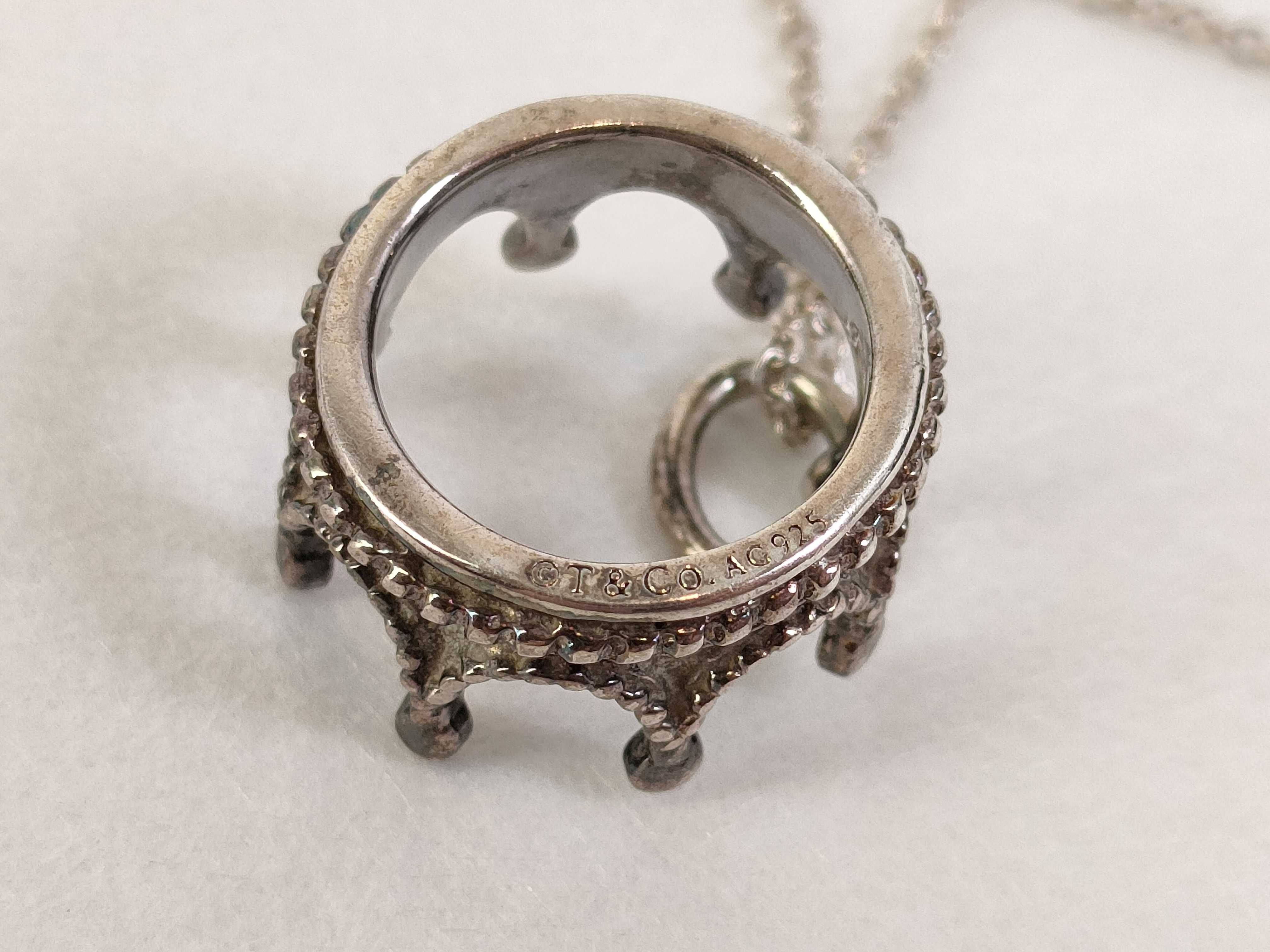 Tiffany & Co. Crown Sterling Silver Pendant Necklace