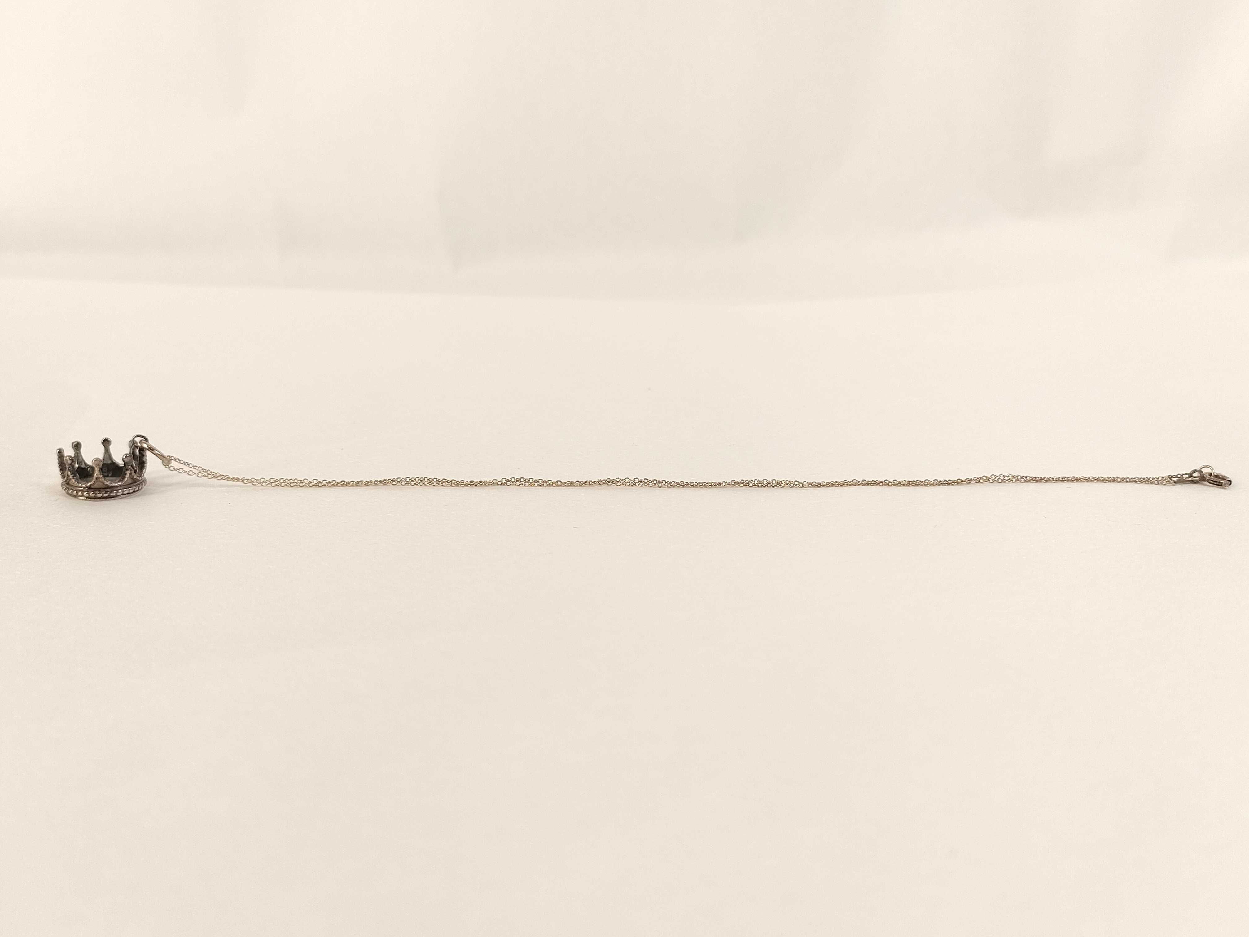 Tiffany & Co. Crown Sterling Silver Pendant Necklace