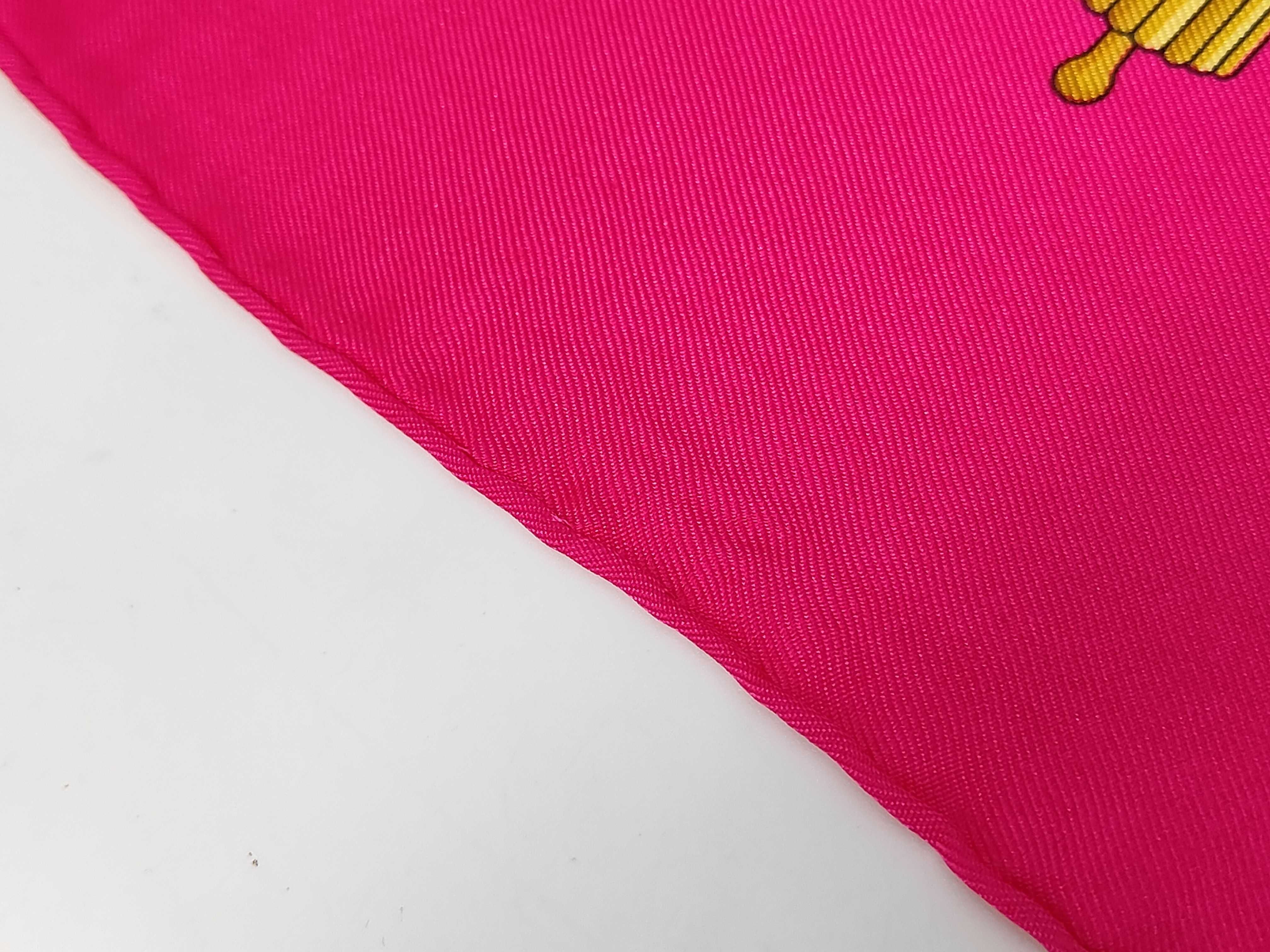 Vintage Hermes Republique Francaise Liberte Egalite Fraternite Pink Silk Carre 90