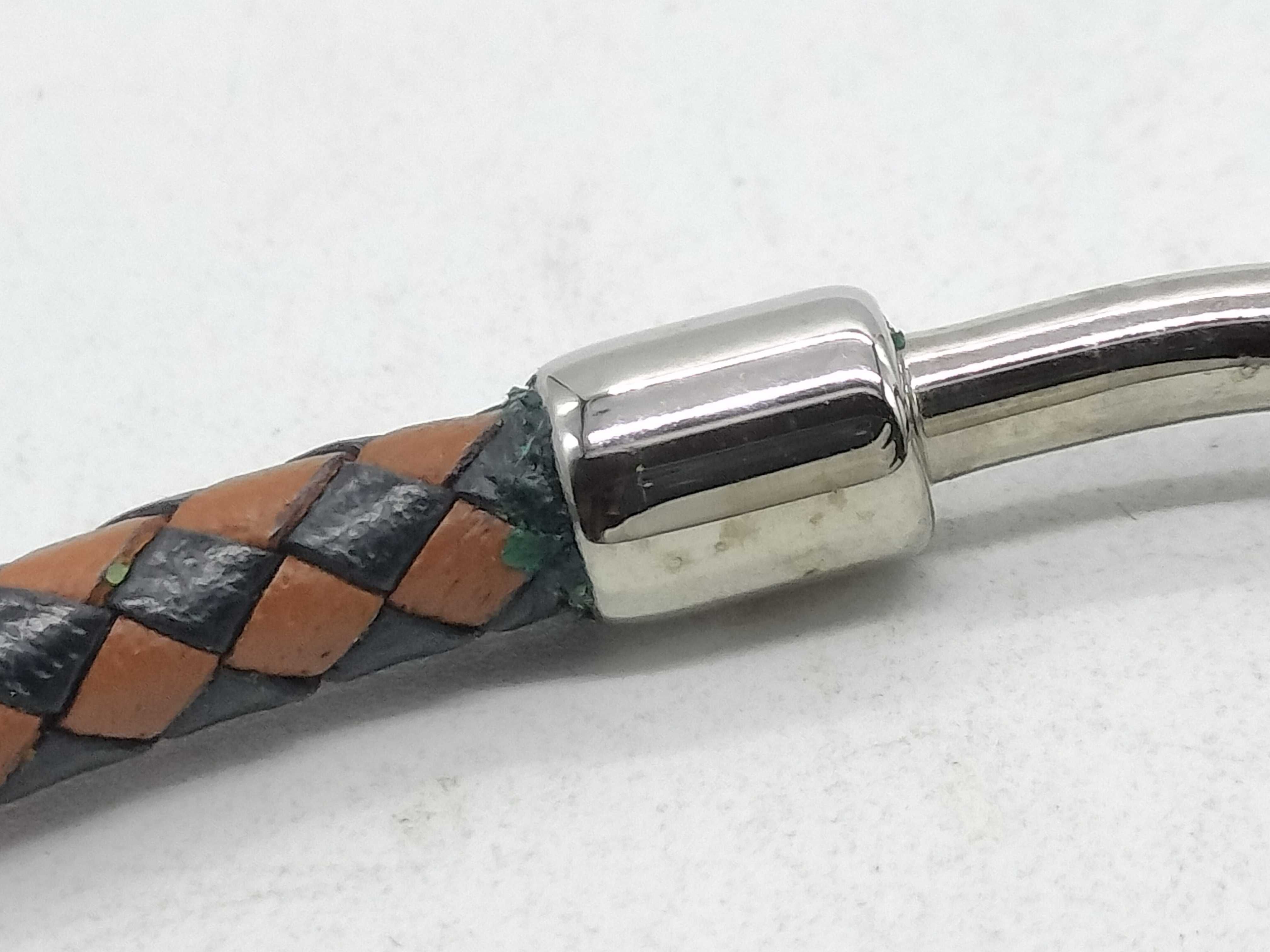 Hermes Jumbo Brown and Black Braided Leather Necklace