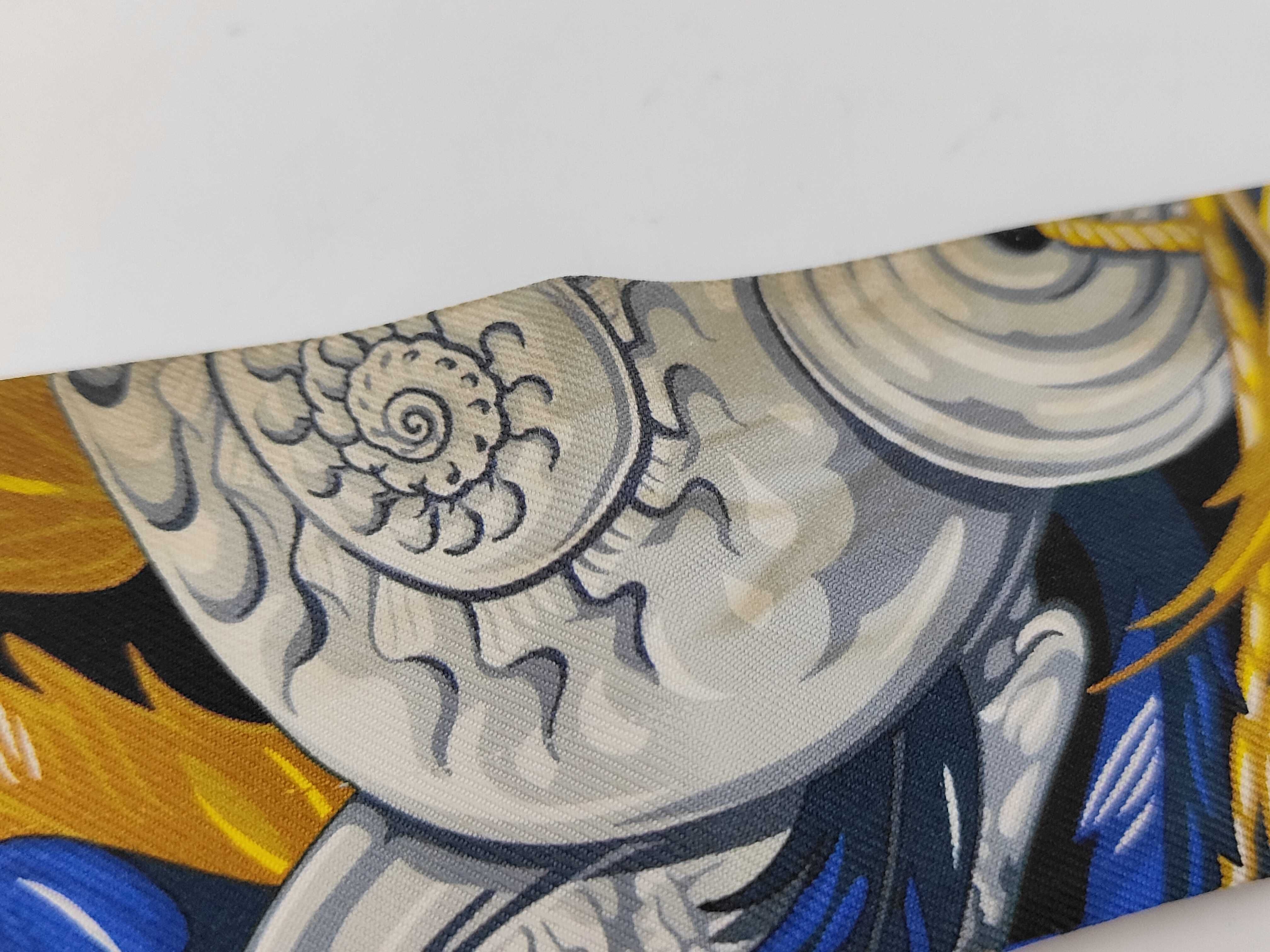 Hermes Danse Pacifique Black and Blue Silk Twilly Scarf 86 cm with Box
