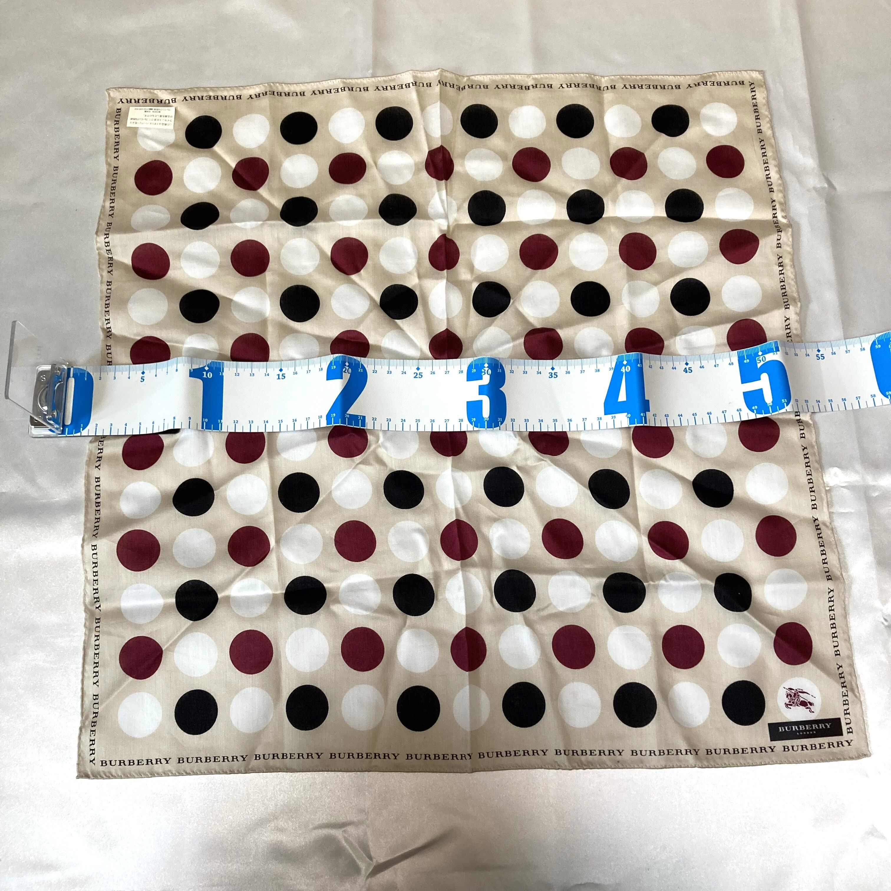 Five Burberry Assorted Pattern Cotton Scarves 50cm