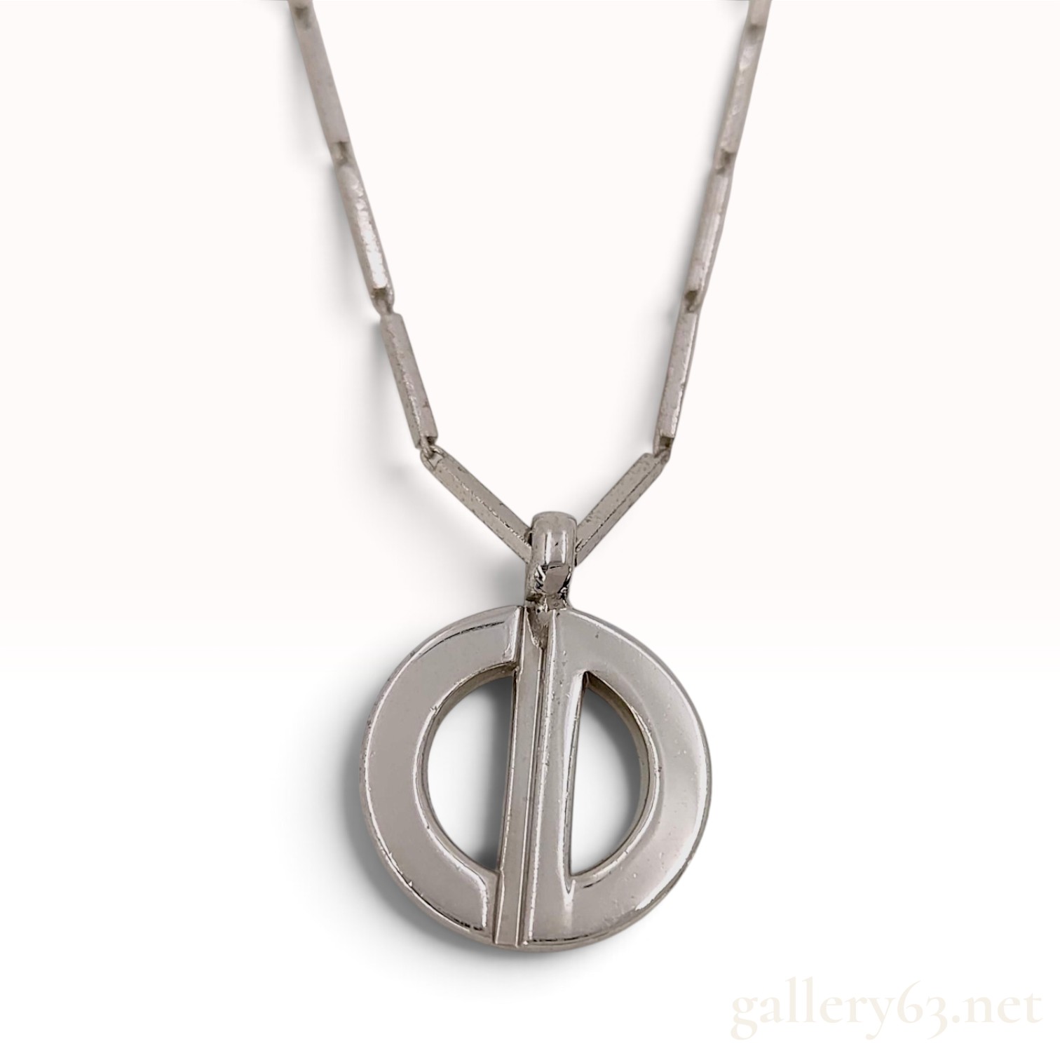 Vintage Christian Dior Modernist Pendant Necklace