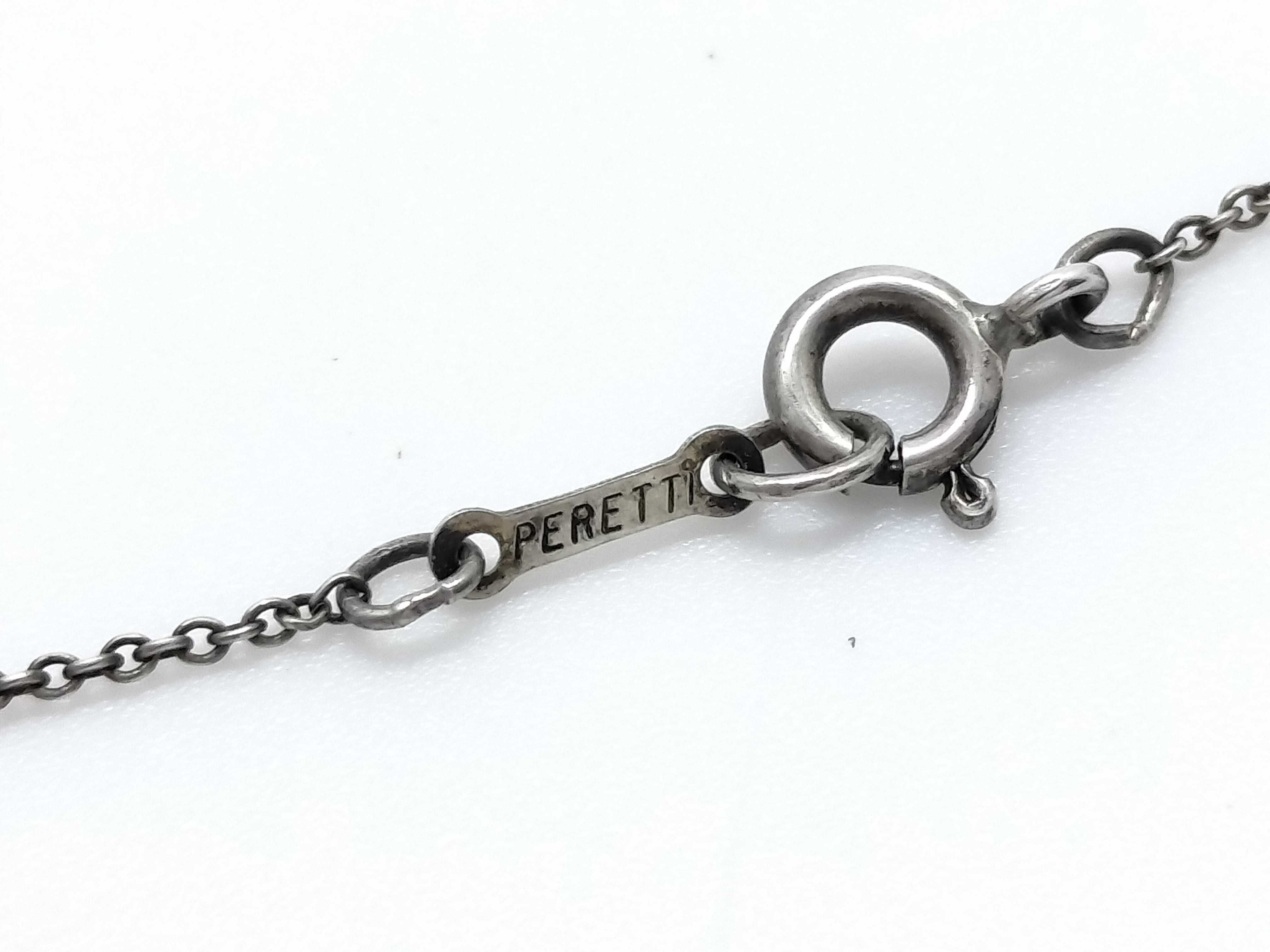 Vintage Tiffany & Co. Elsa Peretti Bean Sterling Silver Pendant Necklace