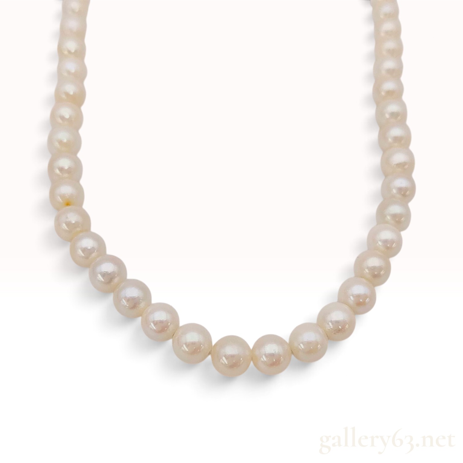 Silver and 6.0mm-6.5mm Cultured Pearl Hand-Knotted Choker Necklace