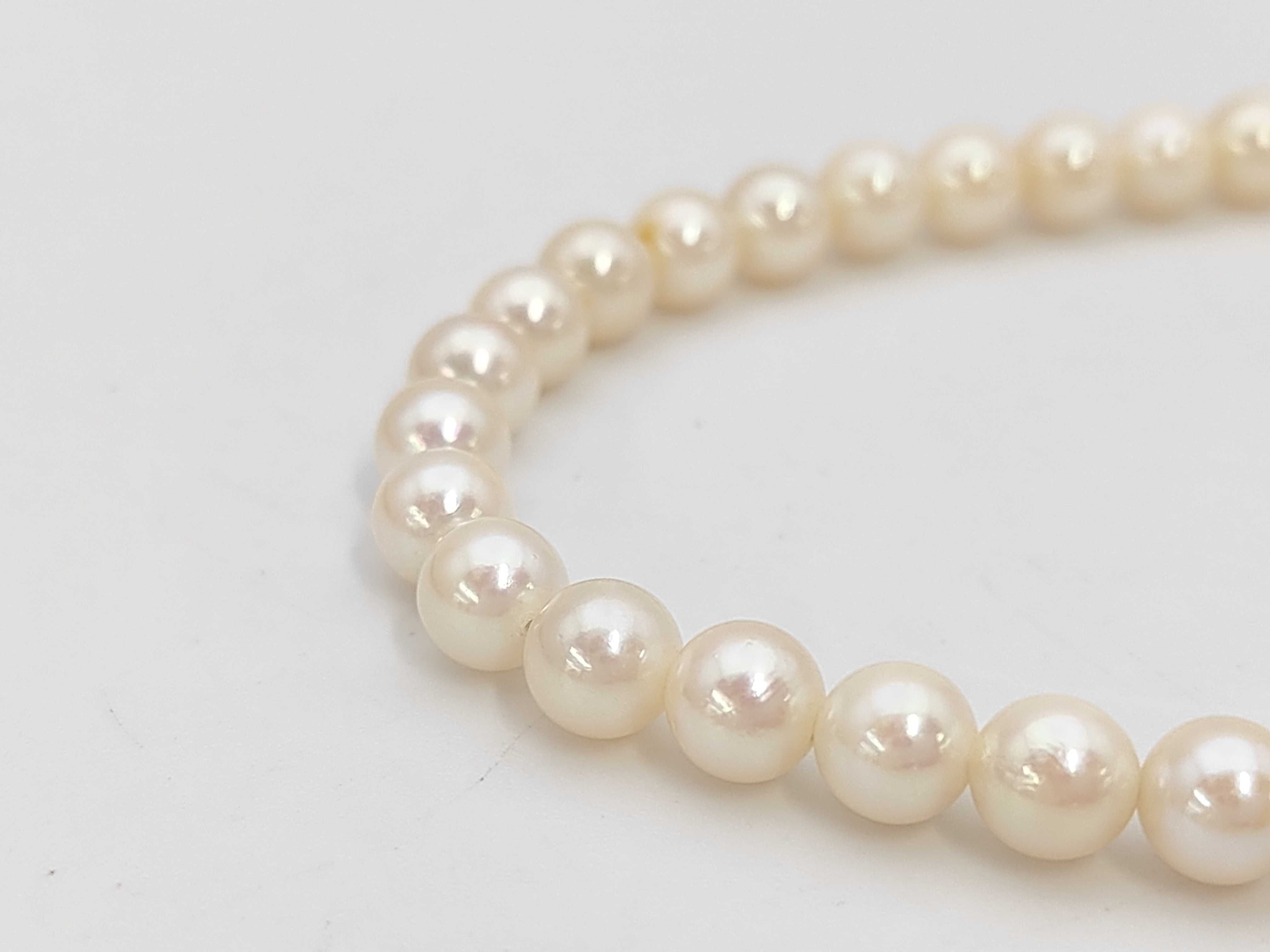Silver and 6.0mm-6.5mm Cultured Pearl Hand-Knotted Choker Necklace