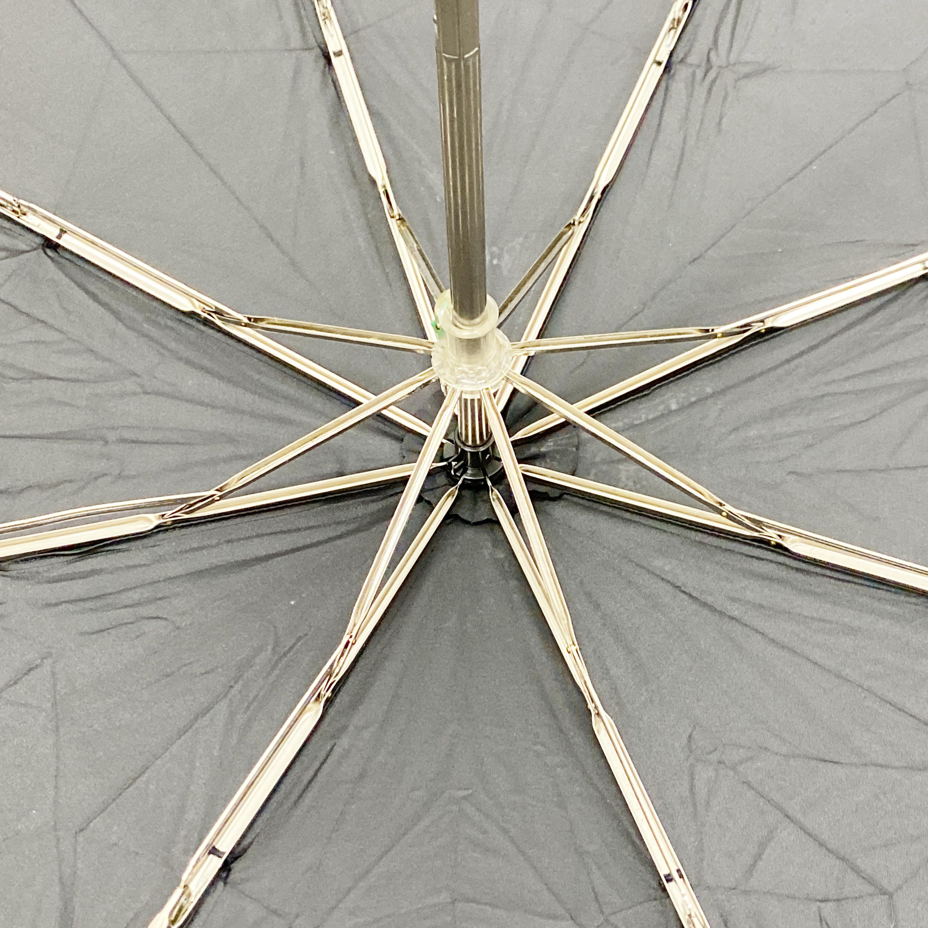 Prada Black Synthetic Fabric Folding Travel Umbrella with Matching Sleeve