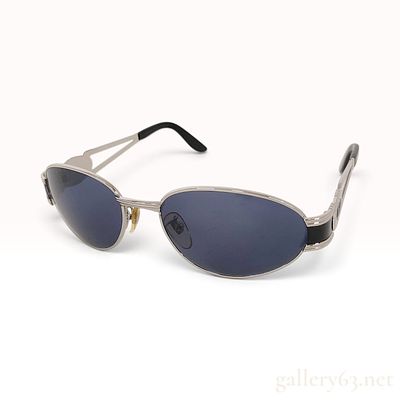 Vintage Fendi SL 7055 Silver Metal Oval Sunglasses. This pair of Fendi sunglasses is crafted 
