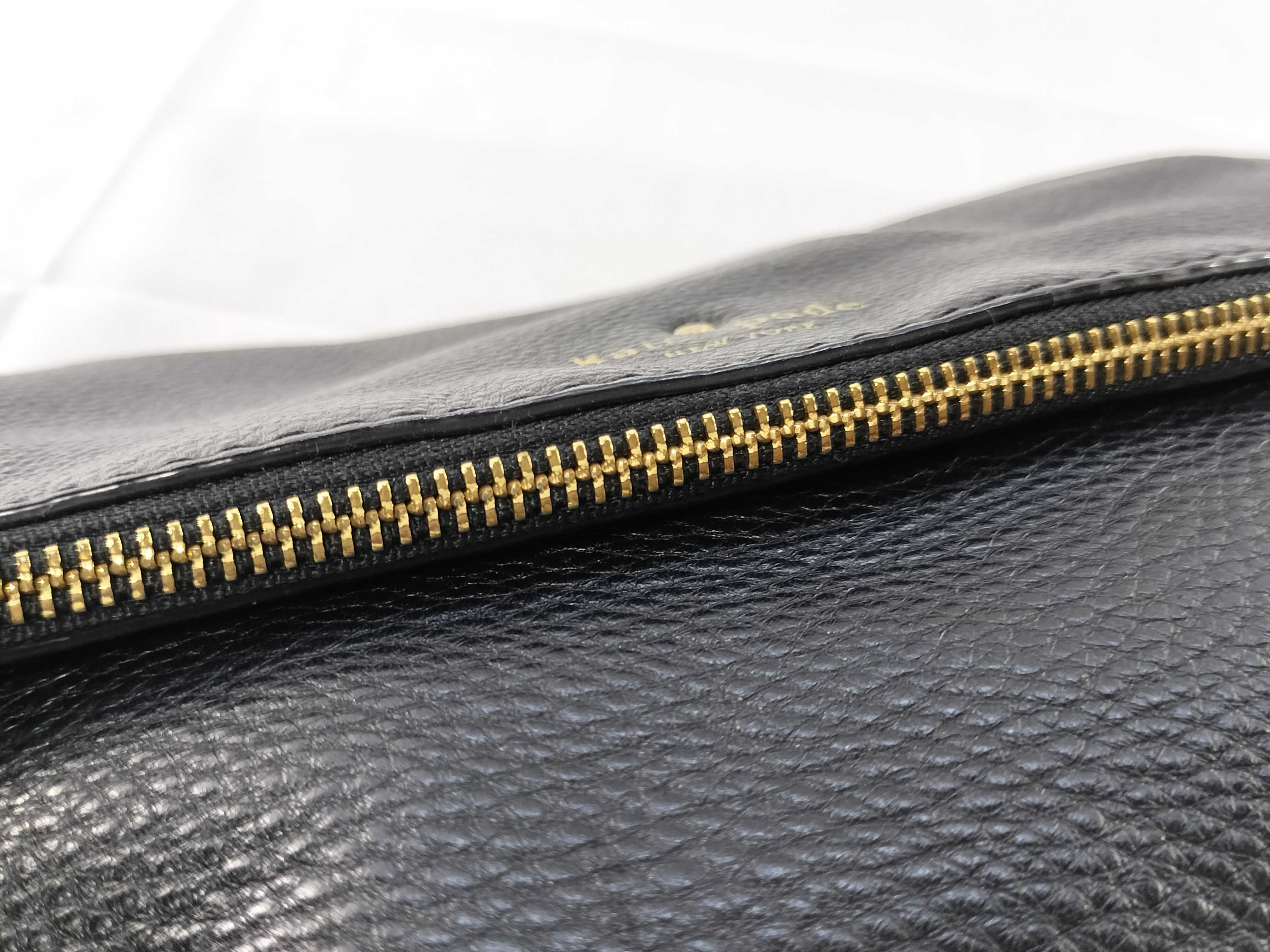 Kate Spade New York Cobble Hill Black Pebbled Leather Foldover Crossbody Bag