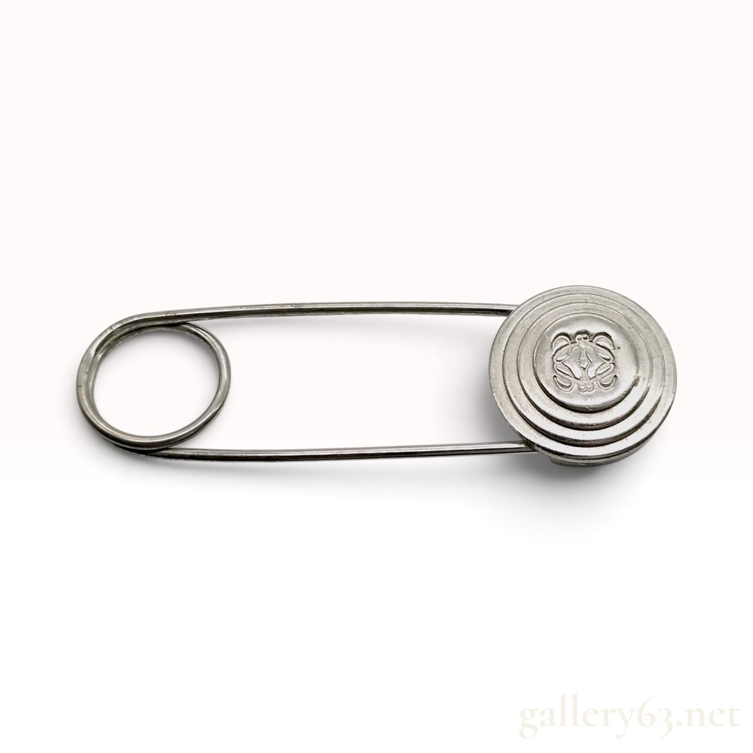 Loewe Anagram Metal Safety Pin Brooch