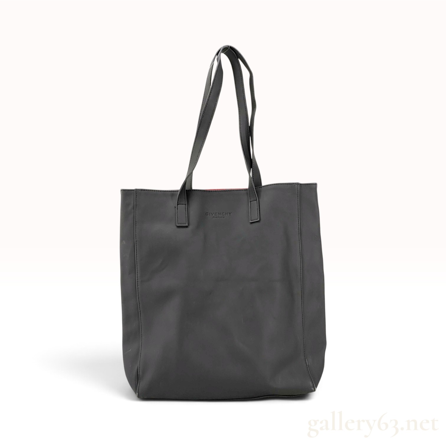 Givenchy Parfums Black and Red Synthetic Open Top Shoulder Tote Bag