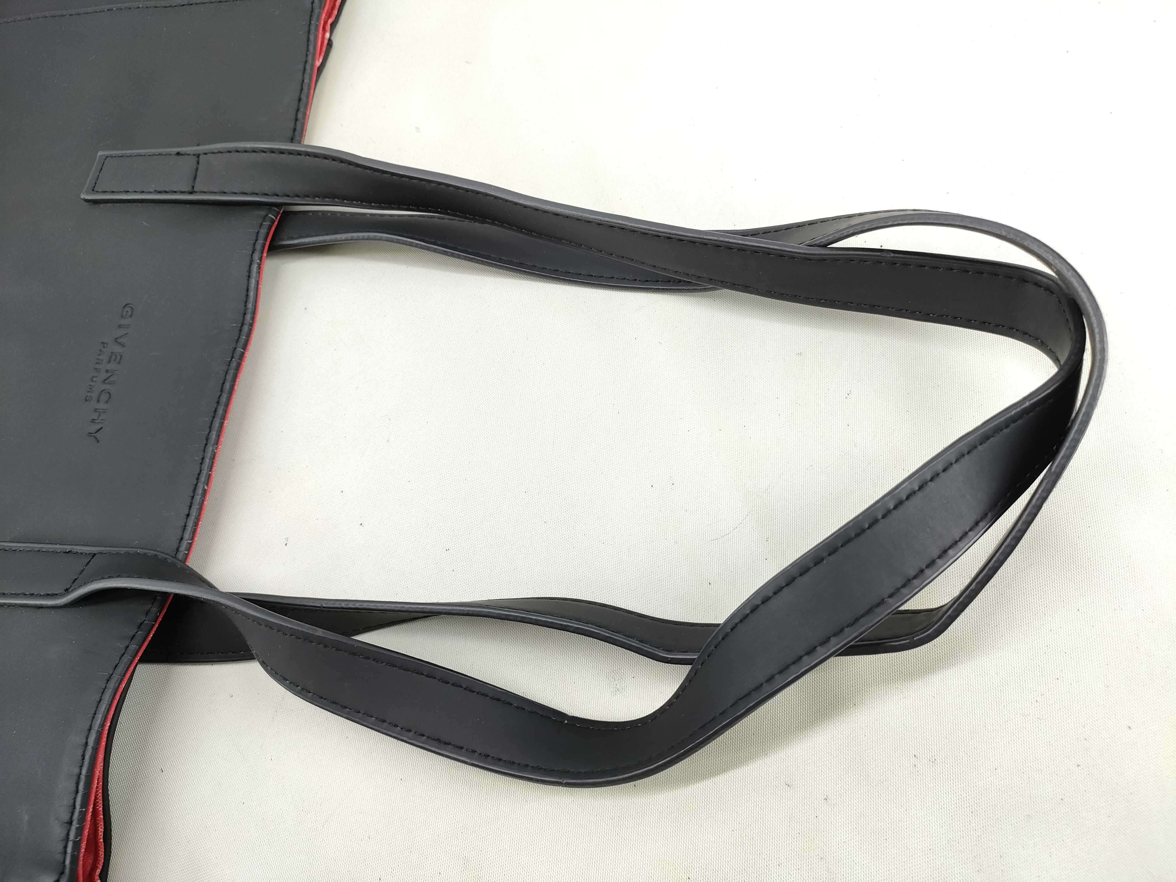 Givenchy Parfums Black and Red Synthetic Open Top Shoulder Tote Bag