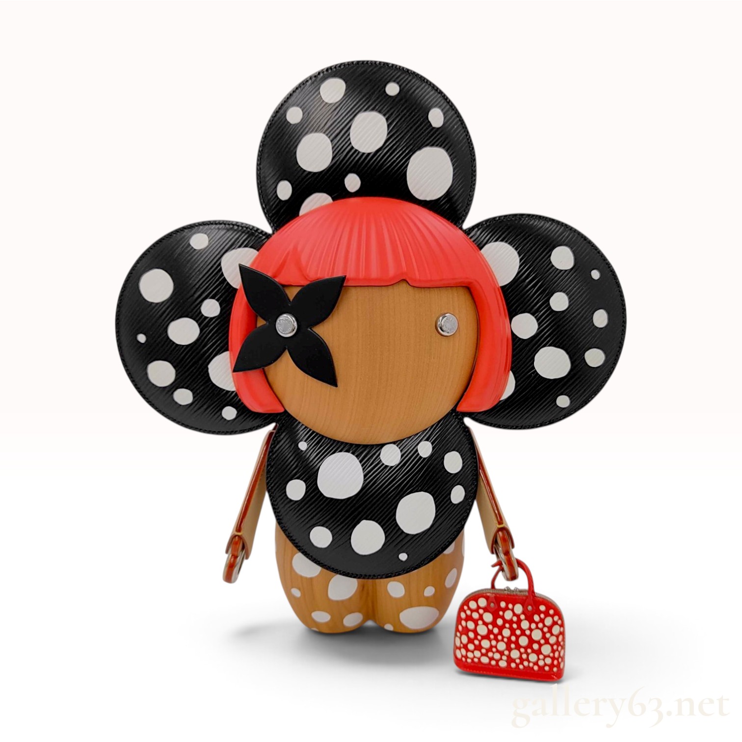 Louis Vuitton x Yayoi Kusama Infinity Dots Vivienne Giant Wood and Epi Leather Figurine