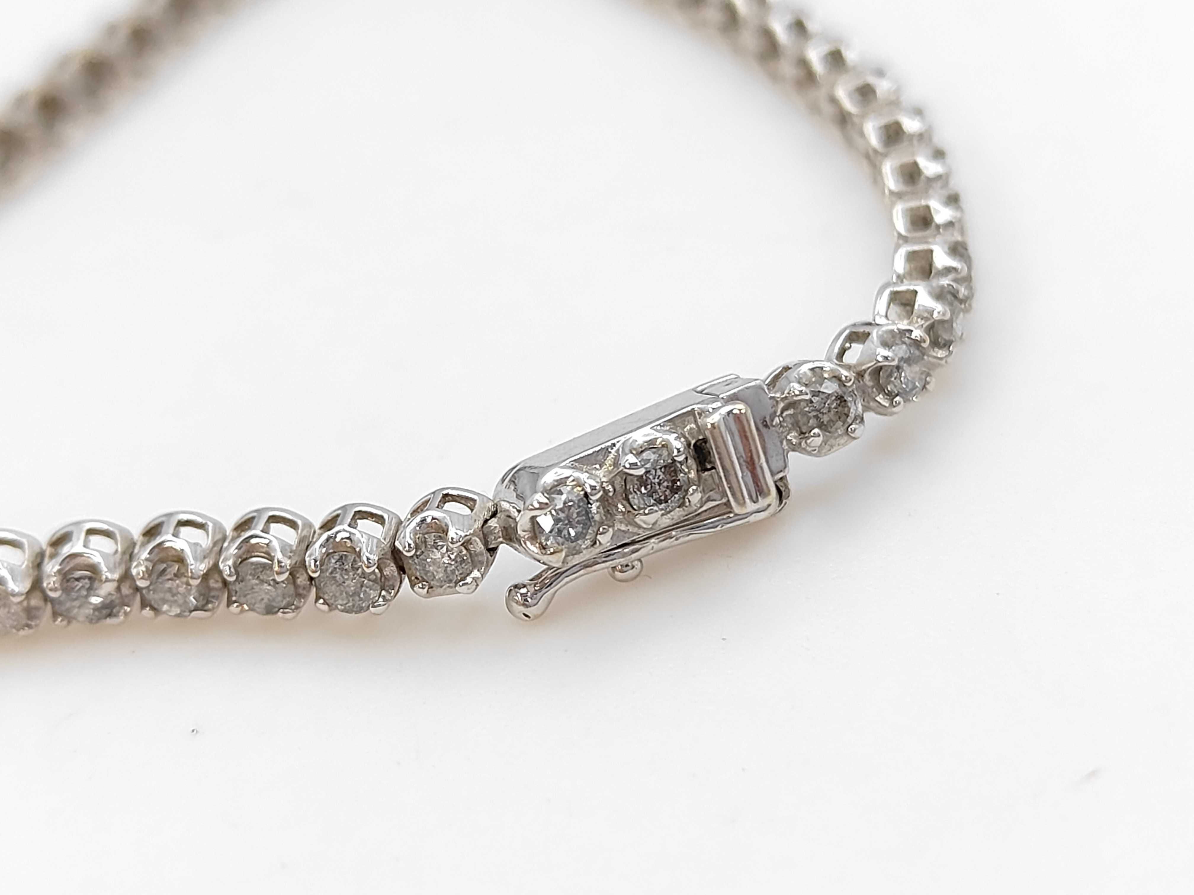 18KWG 3.00ctw Natural Diamond Tennis Bracelet
