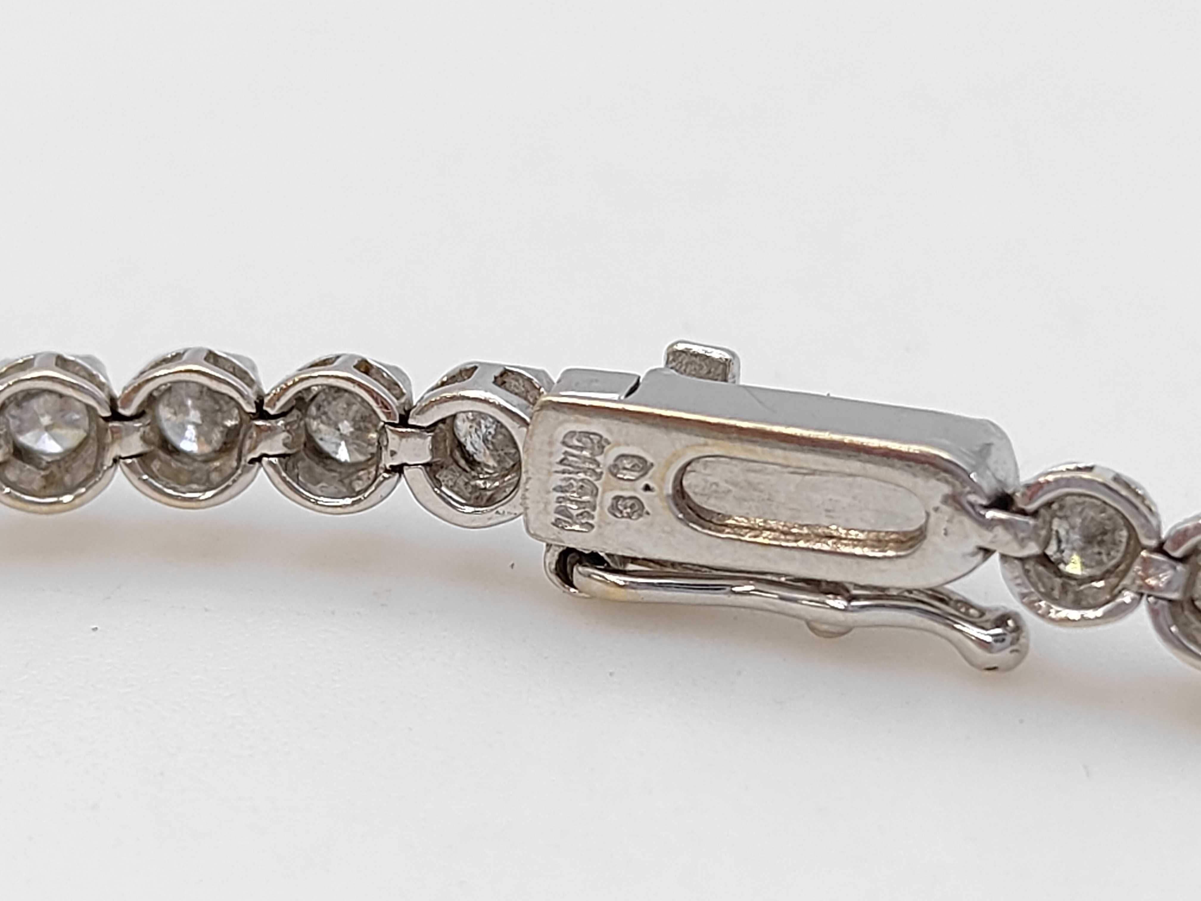 18KWG 3.00ctw Natural Diamond Tennis Bracelet