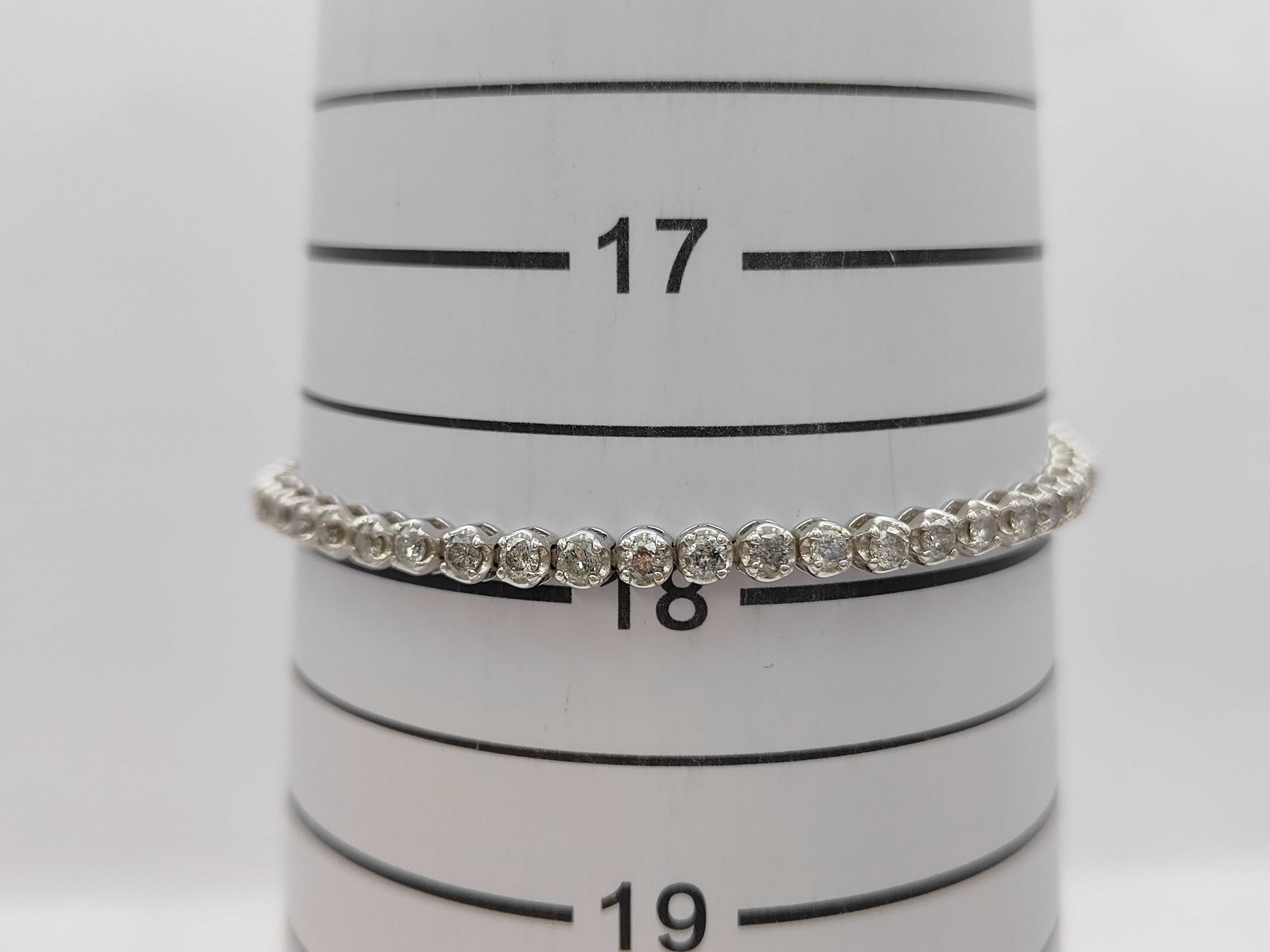 18KWG 3.00ctw Natural Diamond Tennis Bracelet