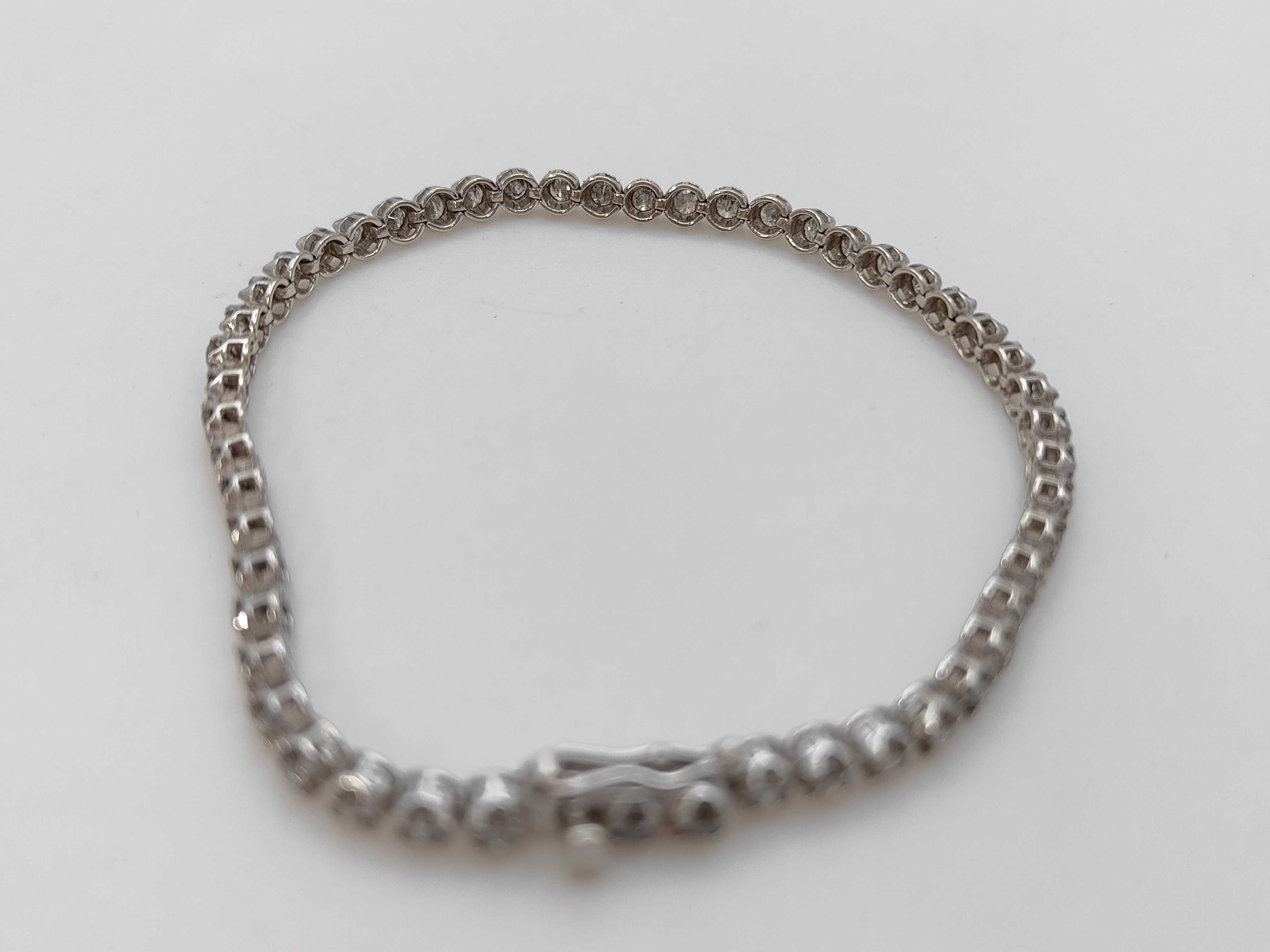 18KWG 3.00ctw Natural Diamond Tennis Bracelet