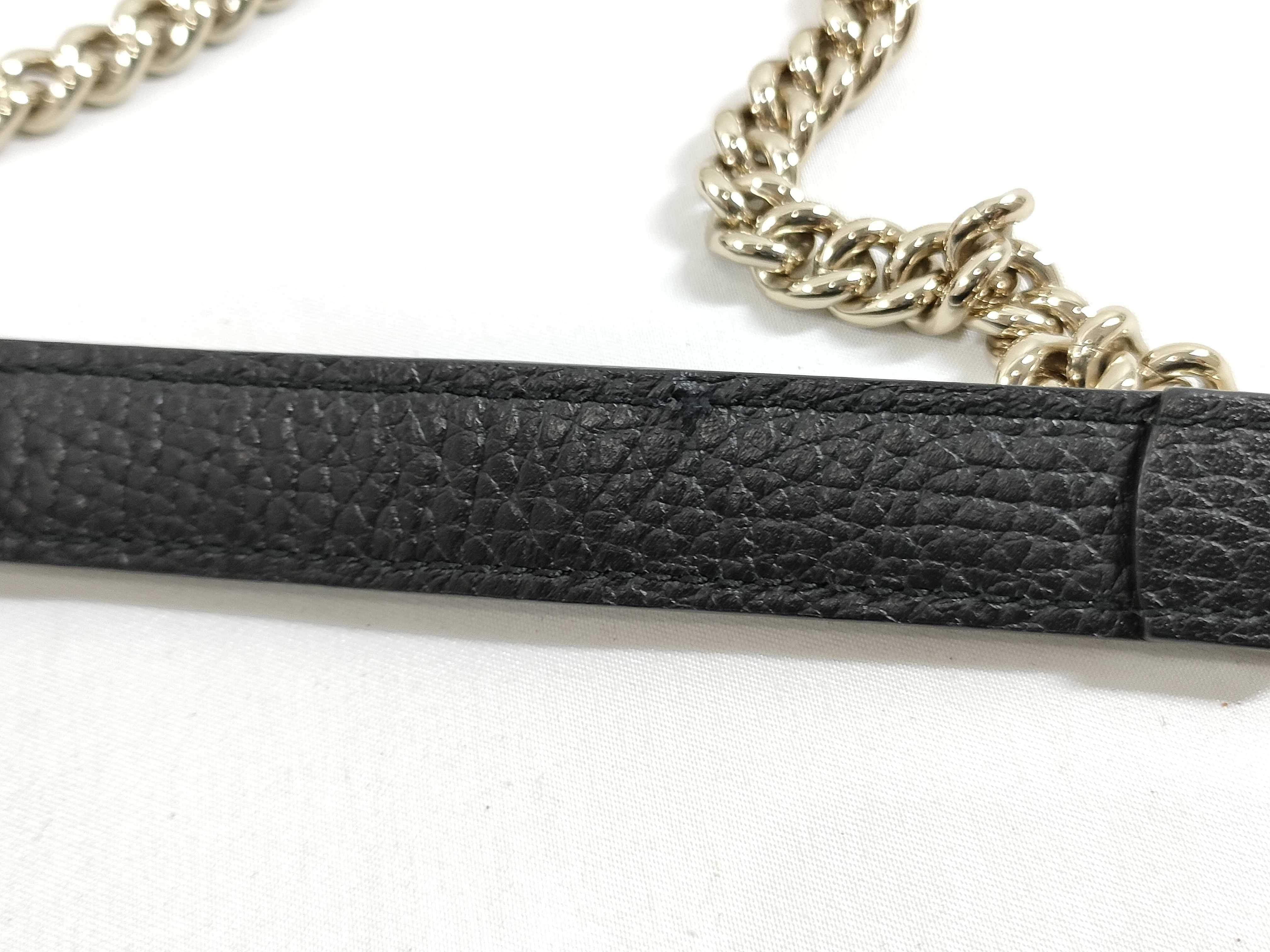 Gucci Interlocking G Black Pebbled Leather Crossbody Bag