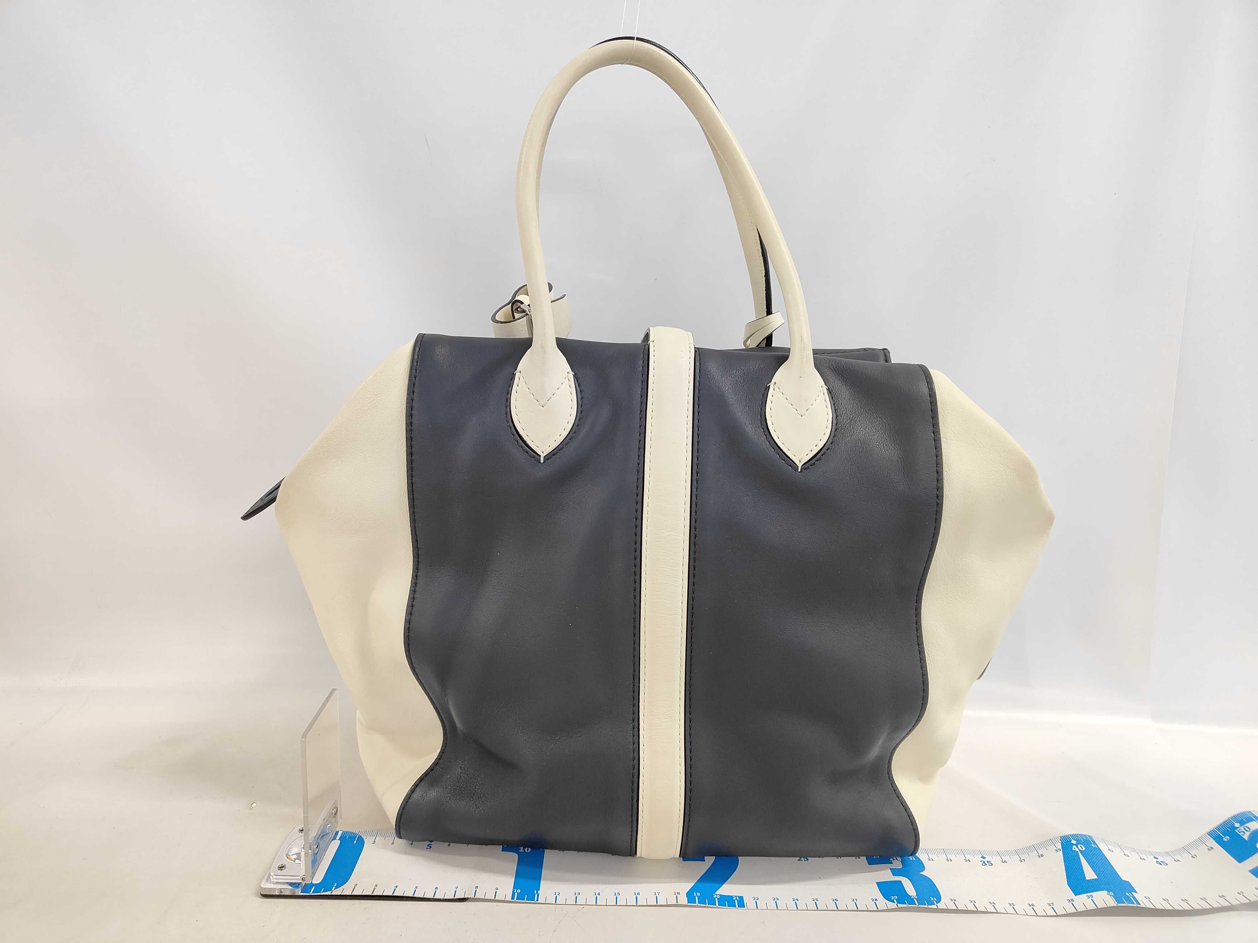 C. 2012 Louis Vuitton Suship Speedy North South Bicolor Leather Tote Bag with Dust Bag