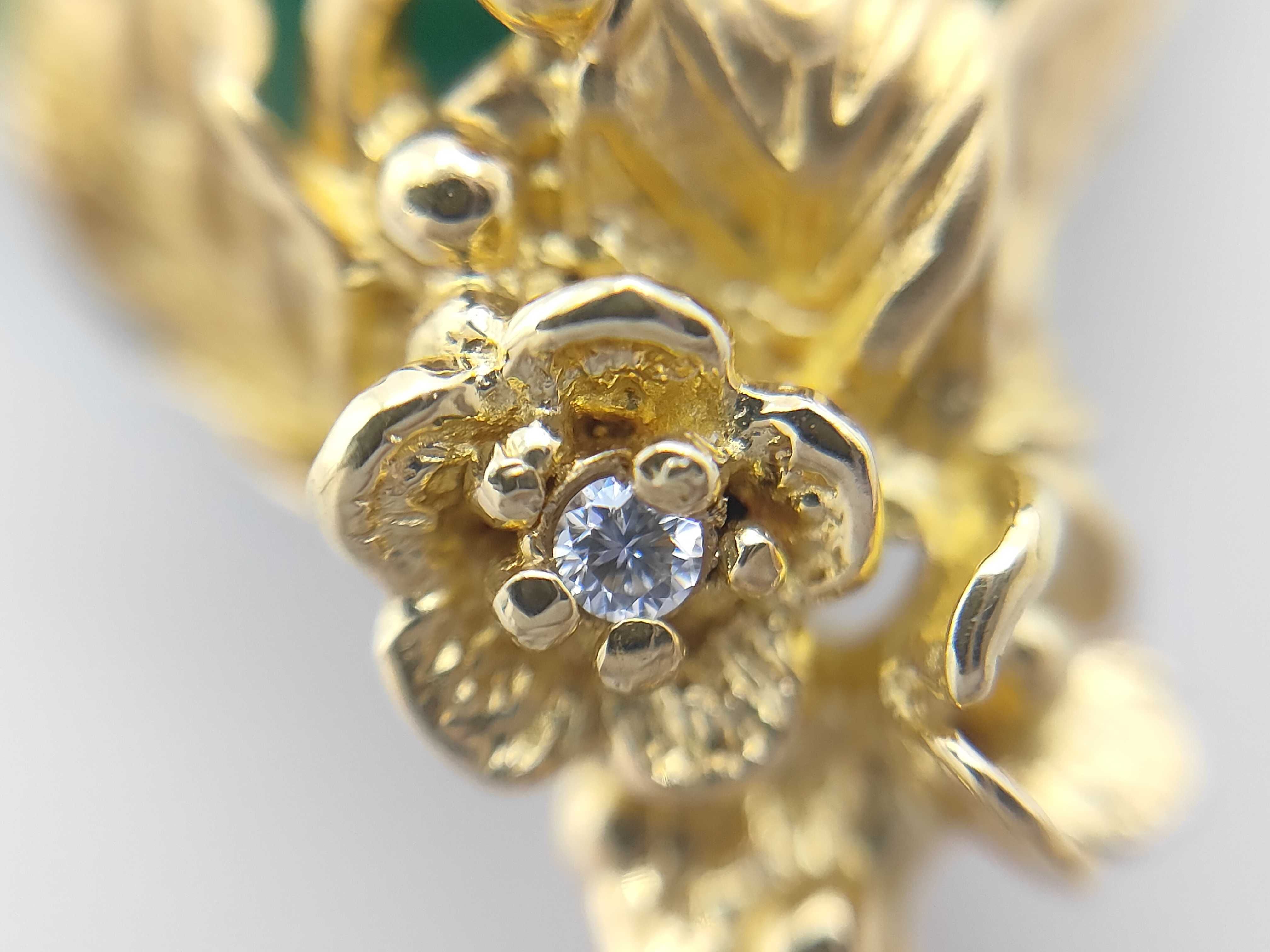 18KYG 46.30ct Natural Emerald and Diamond Floral Pendant w/ Certificate