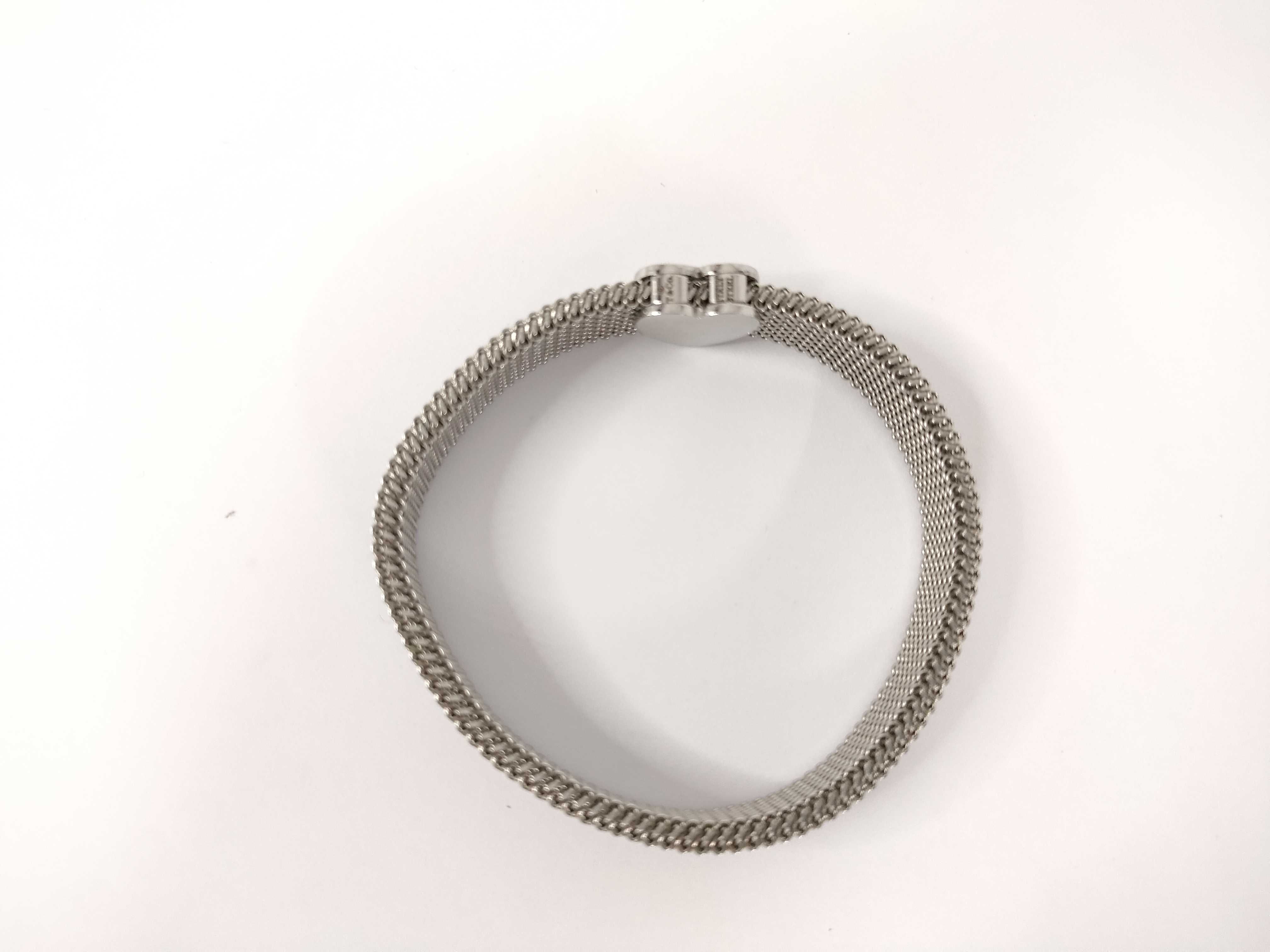 Tiffany and Co. Somerset Stainless Steel Mesh Heart Bracelet 16 cm