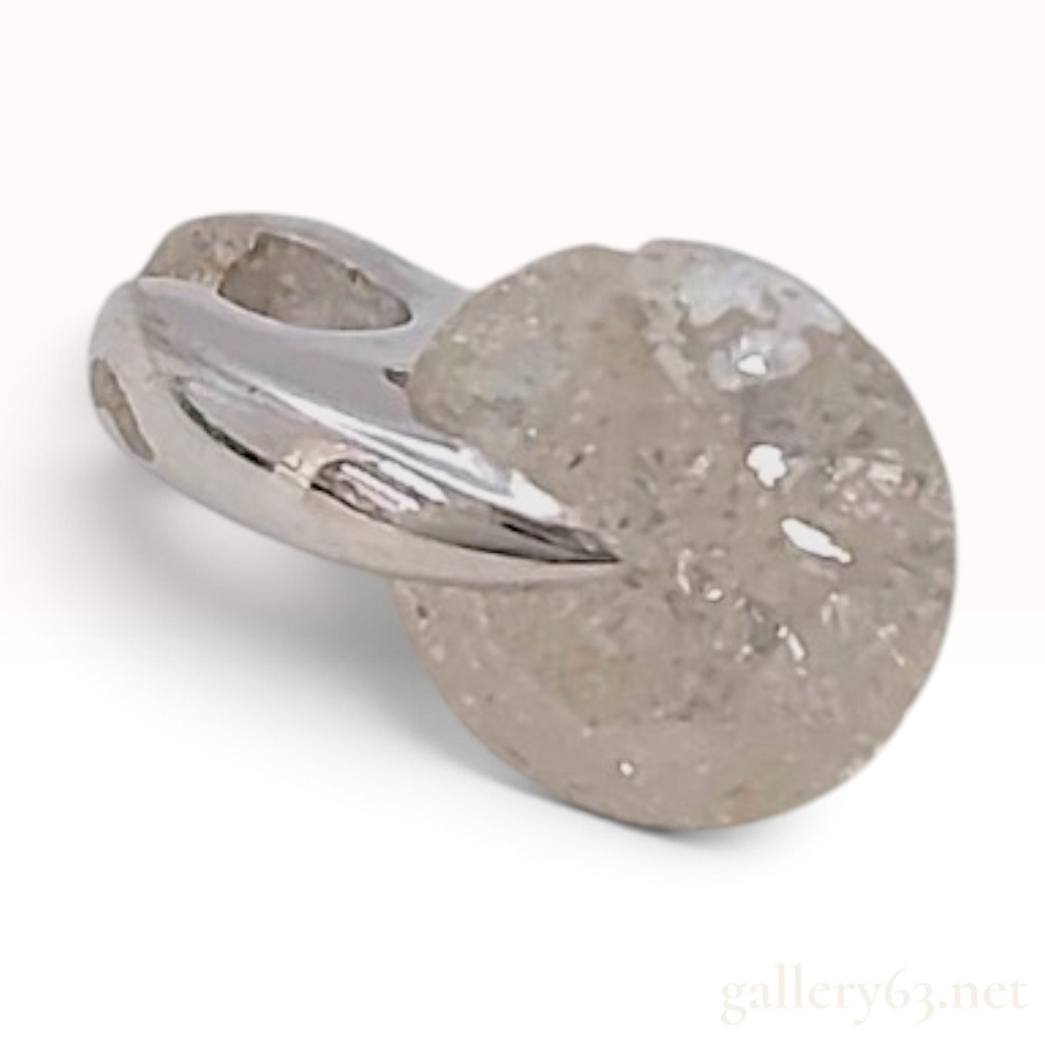 1.0ct Natural Diamond 18KWG Bypass Slide Pendant