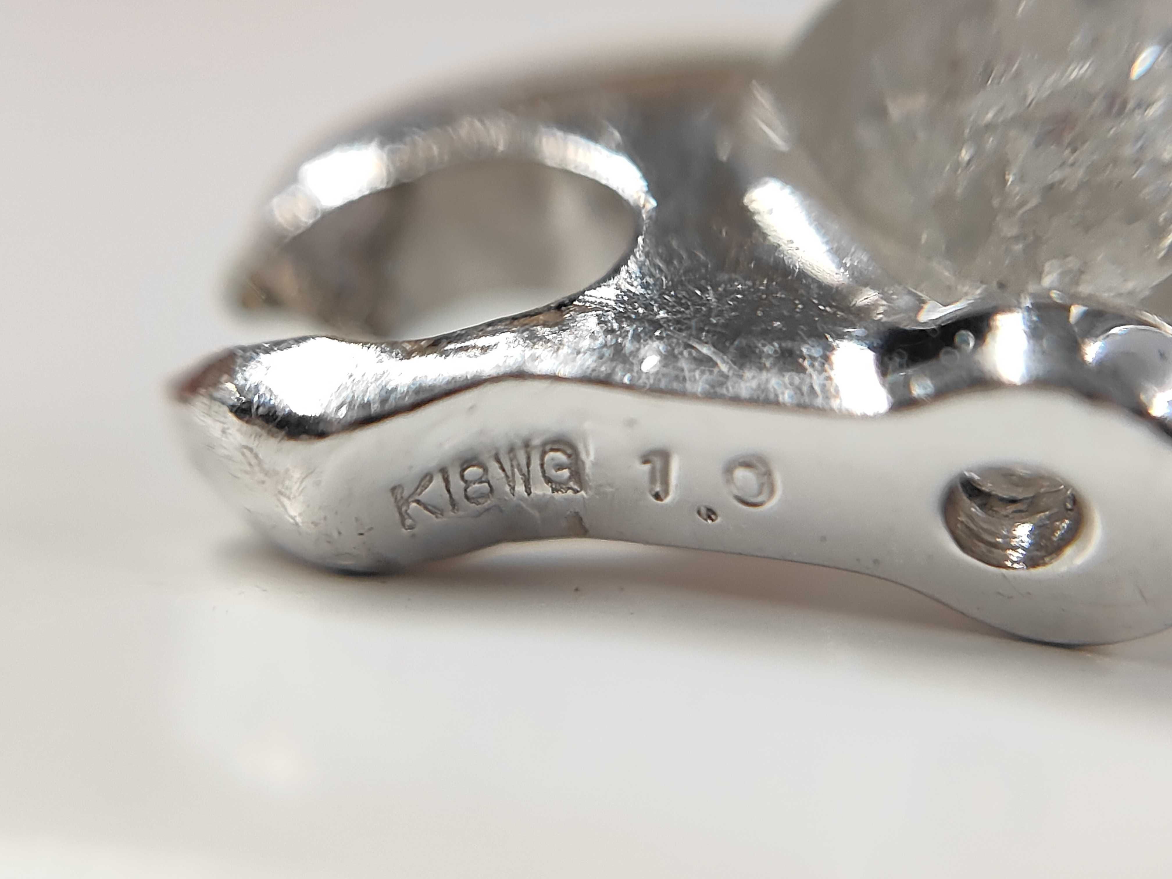 1.0ct Natural Diamond 18KWG Bypass Slide Pendant