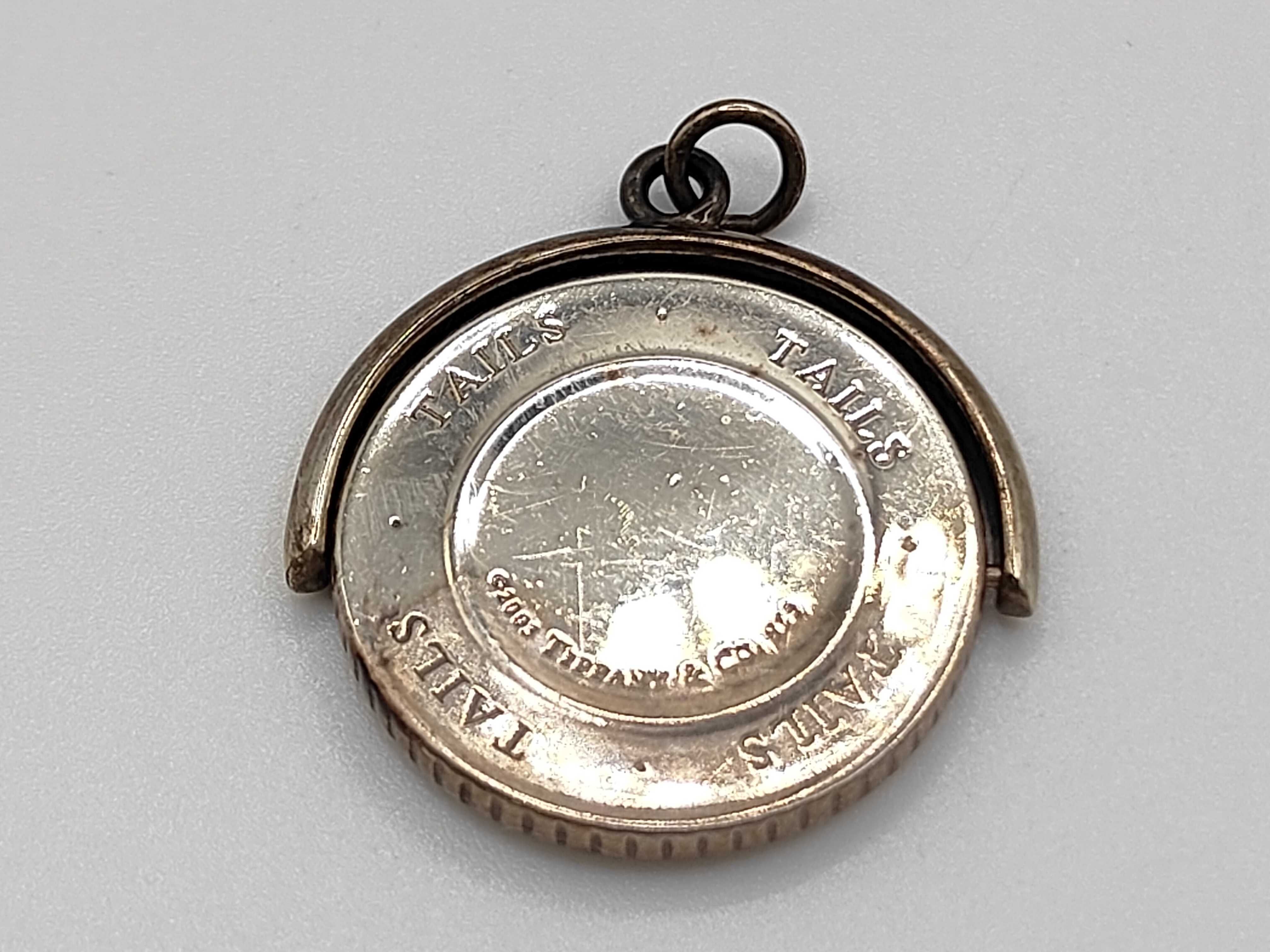 Tiffany & Co. Heads Tails Sterling Silver Spinning Swivel Pendant