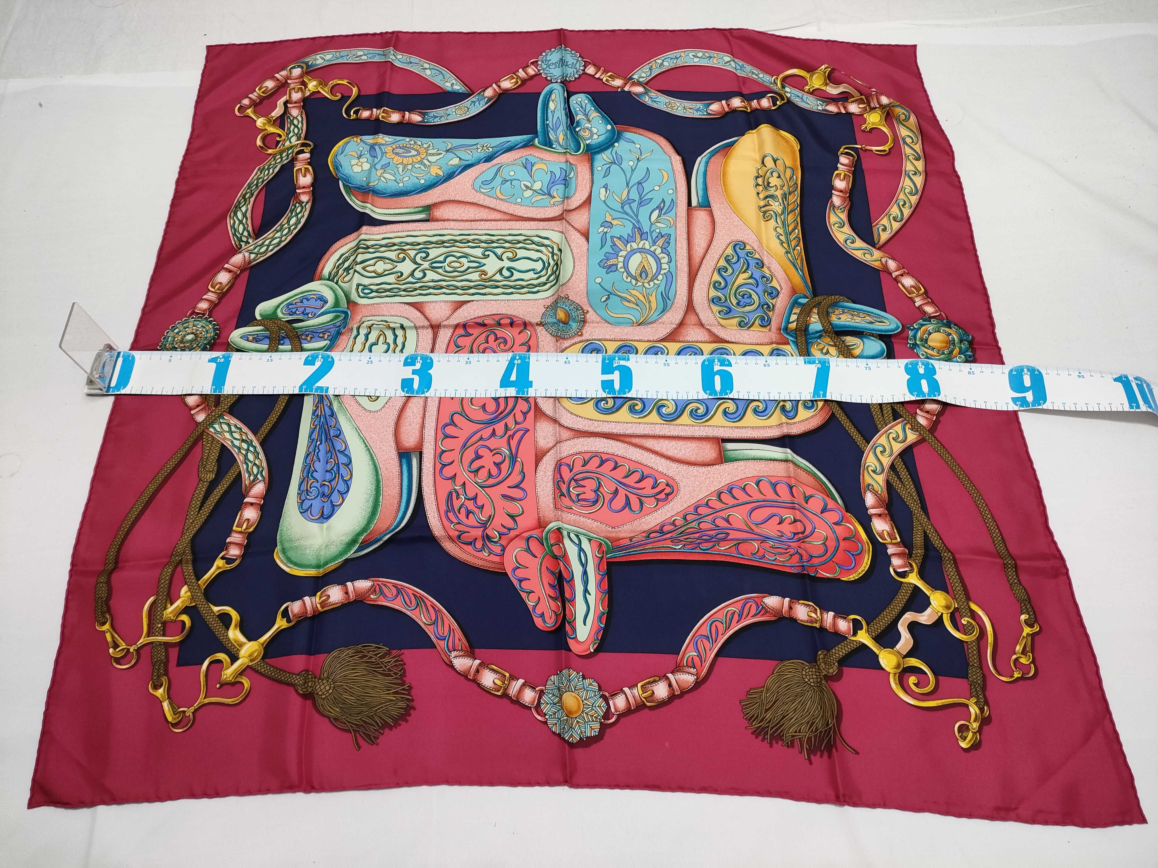 Vintage Hermes Festival Silk Carre 90