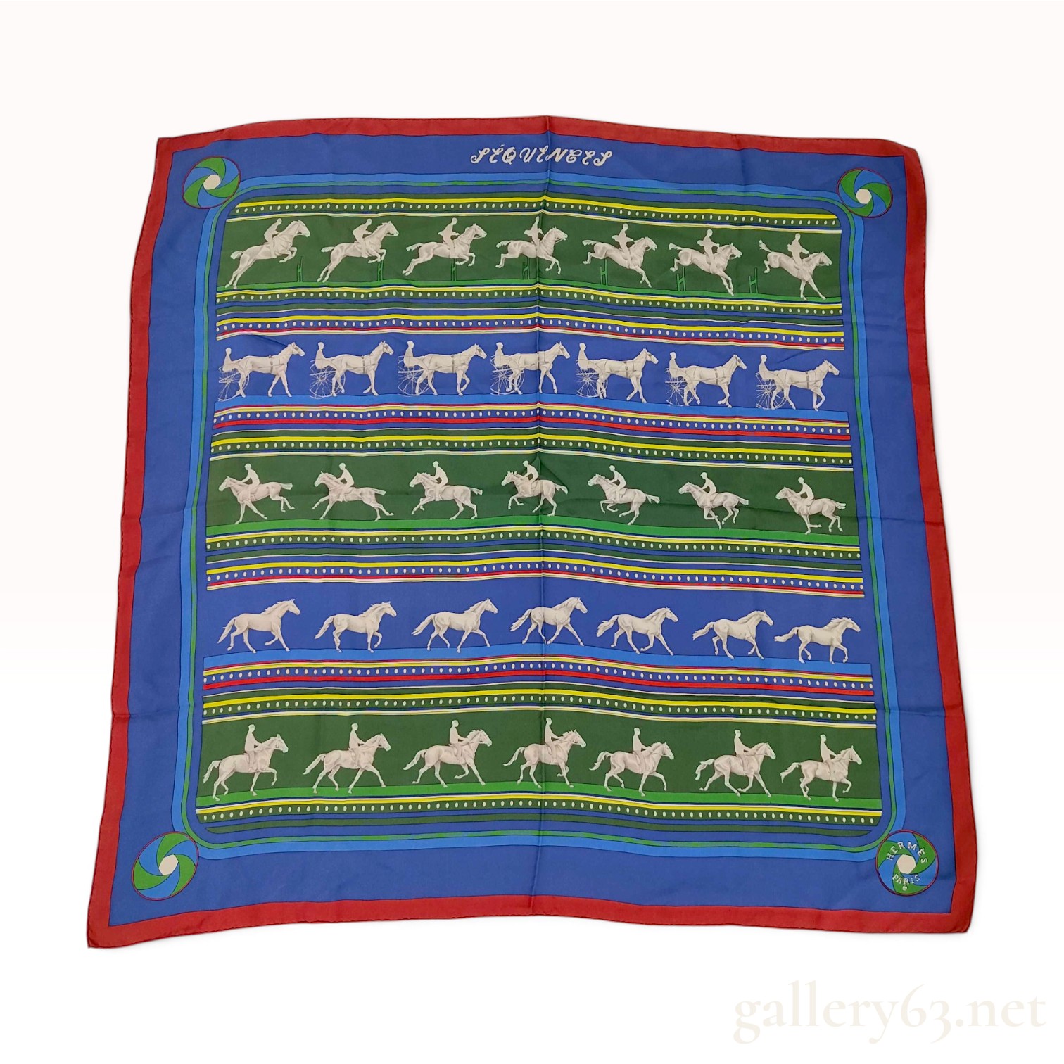 Vintage Hermes Sequences Silk Carre 90