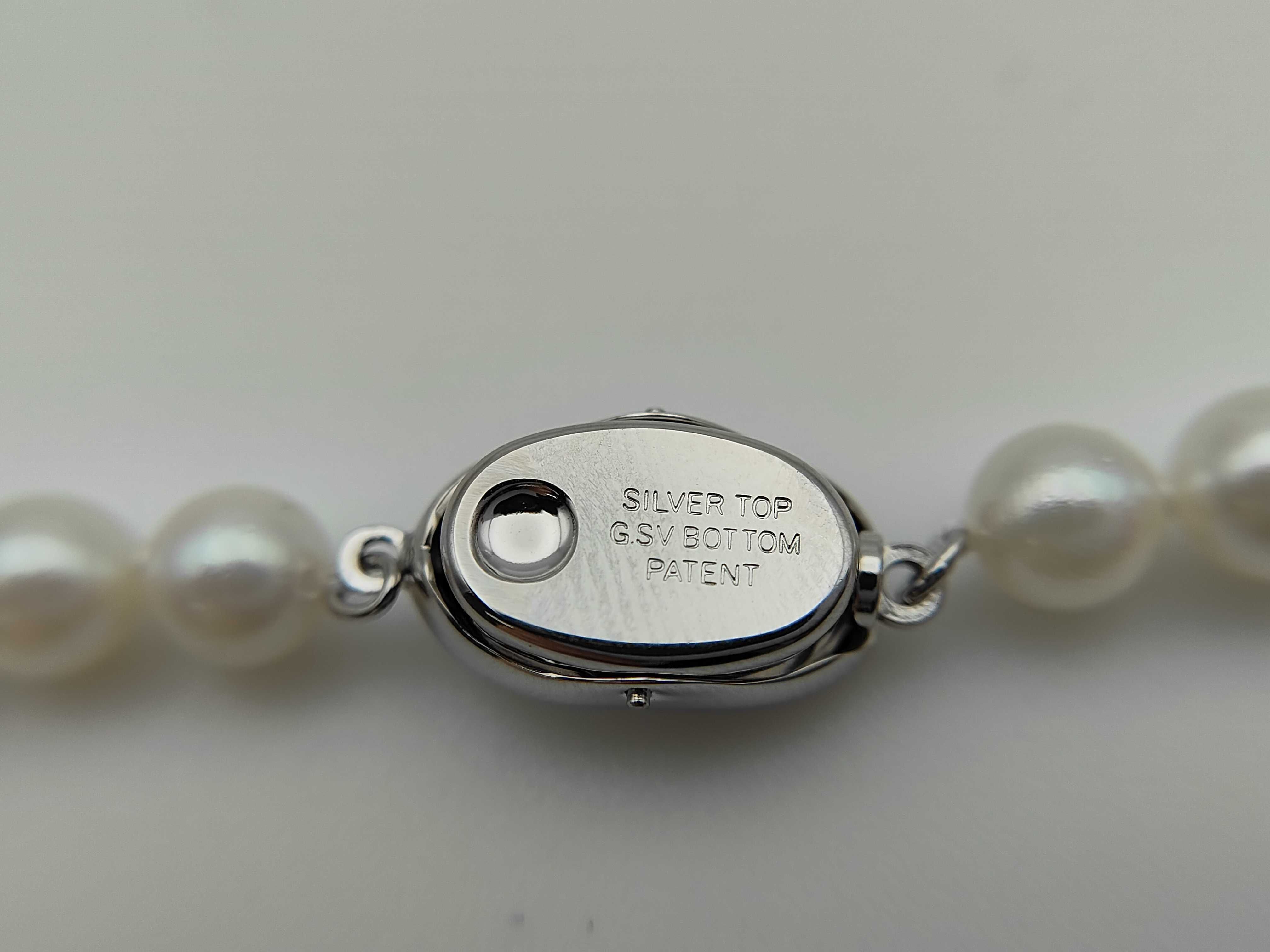 White 5.5mm-6.0mm Cultured Pearl and Silver Necklace 43 cm